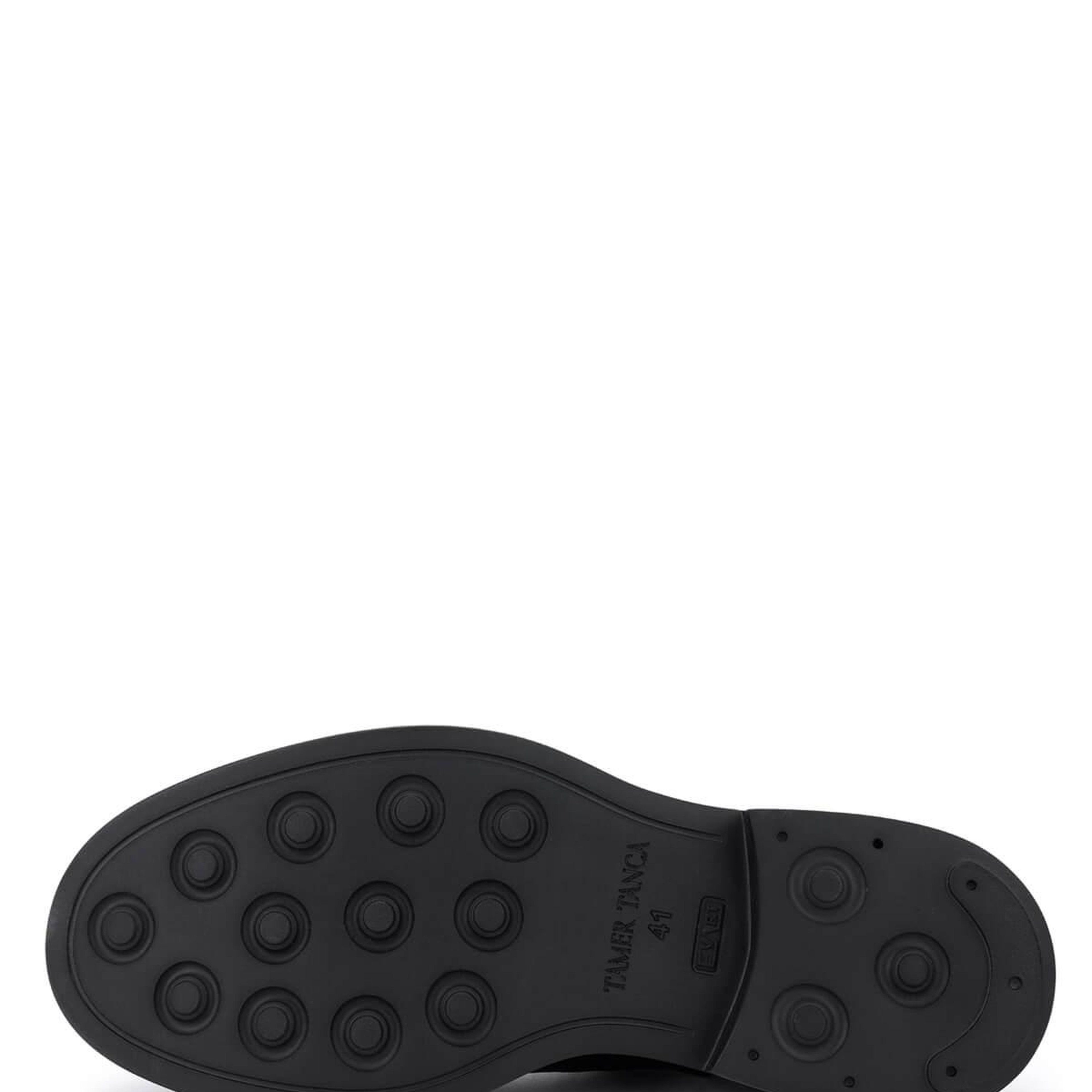 Tamer Tanca Erkek Hakiki Deri Siyah Floter Casual Bot