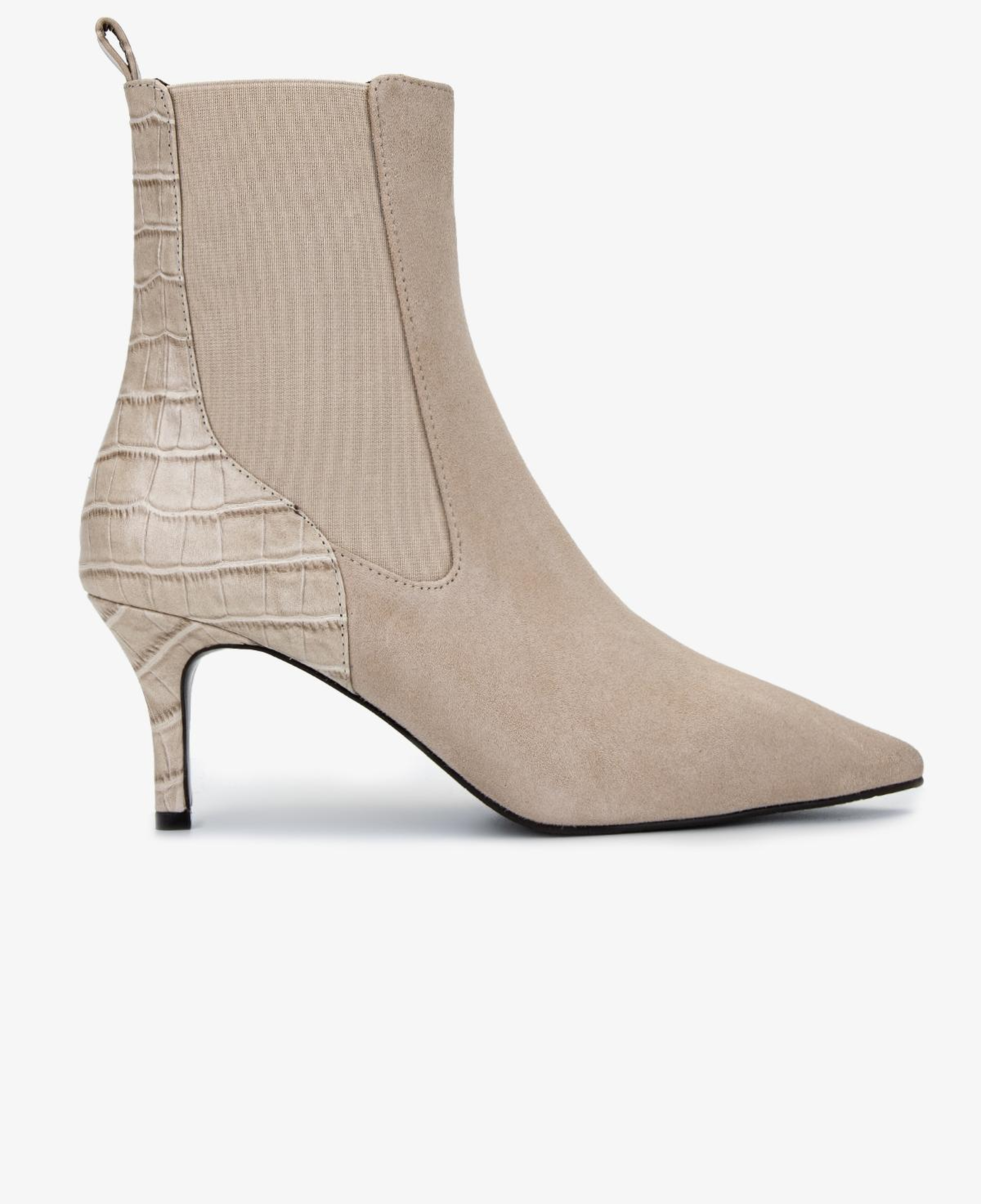 Valmenti Kadın Hakiki Deri Taş Süet Topuklu Bot