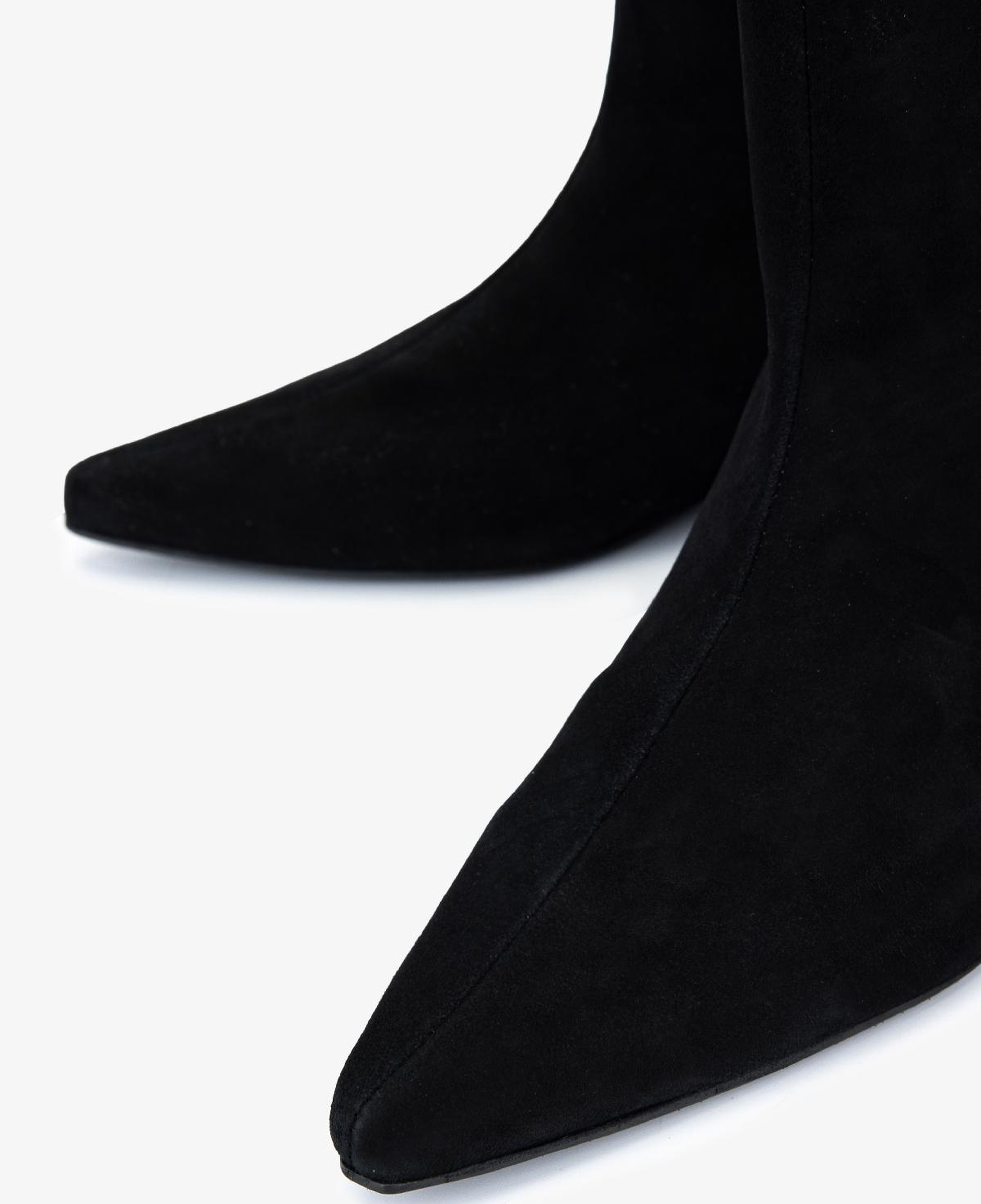 Valmenti Kadın Hakiki Deri Siyah Süet Düz Bot