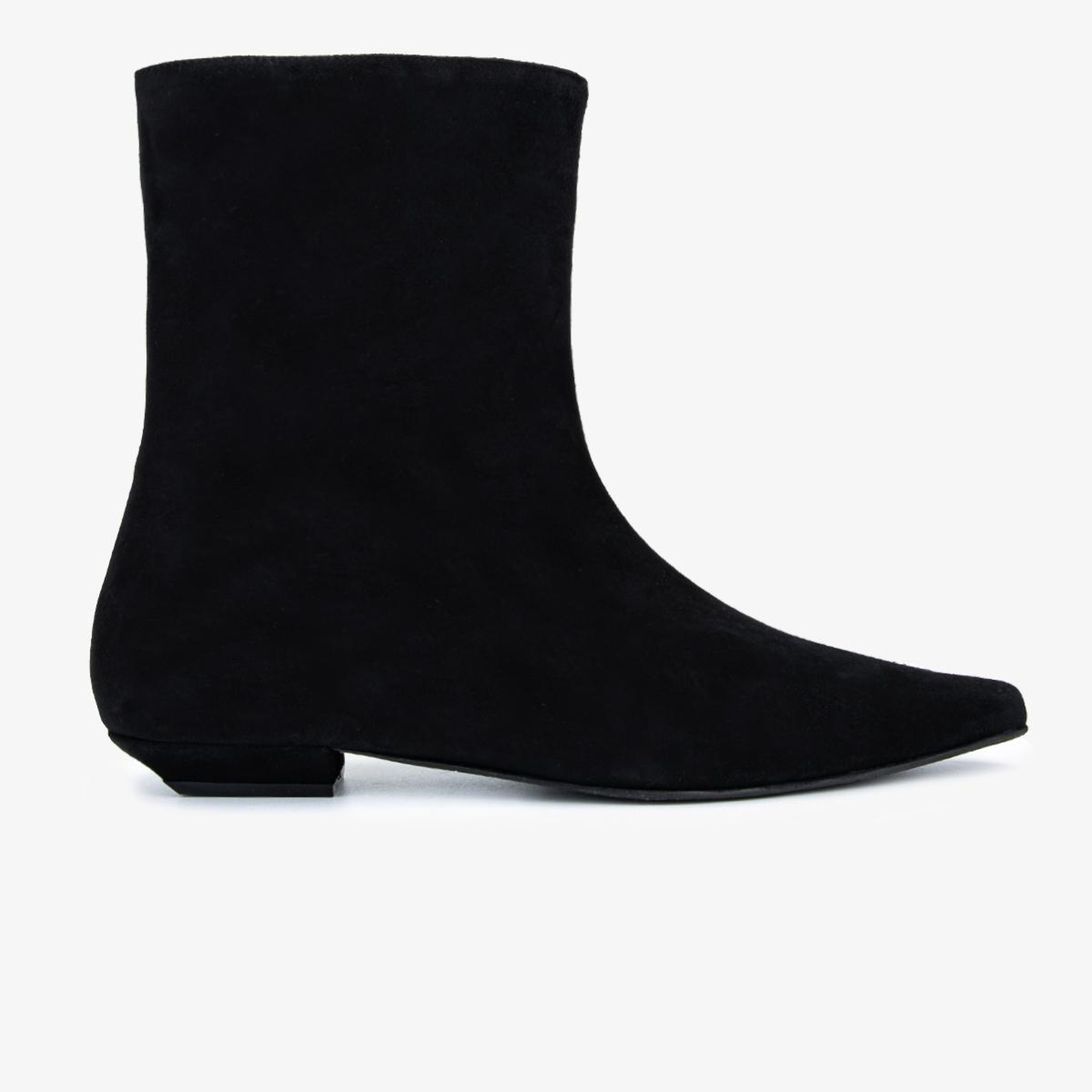 Valmenti Kadın Hakiki Deri Siyah Süet Düz Bot