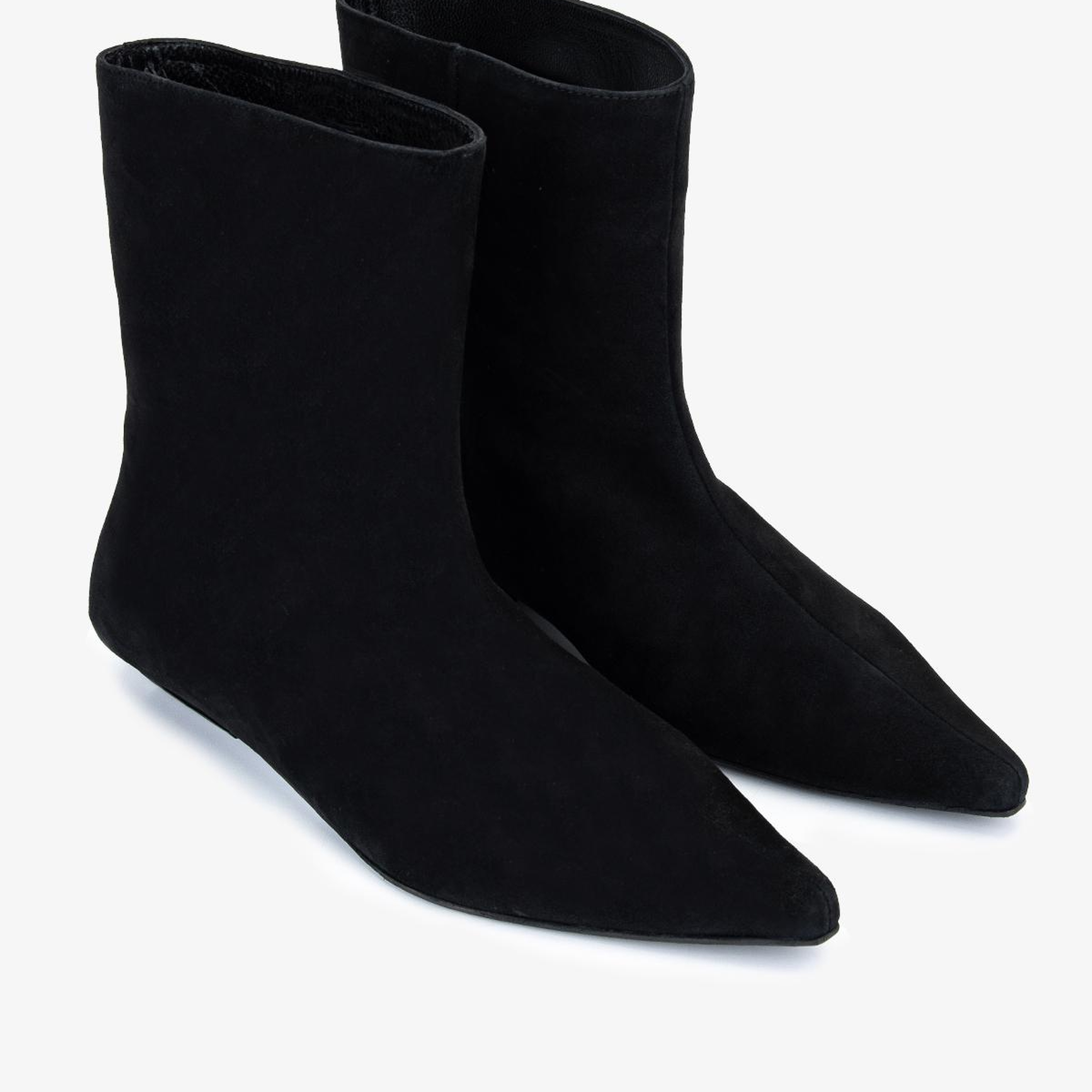 Valmenti Kadın Hakiki Deri Siyah Süet Düz Bot