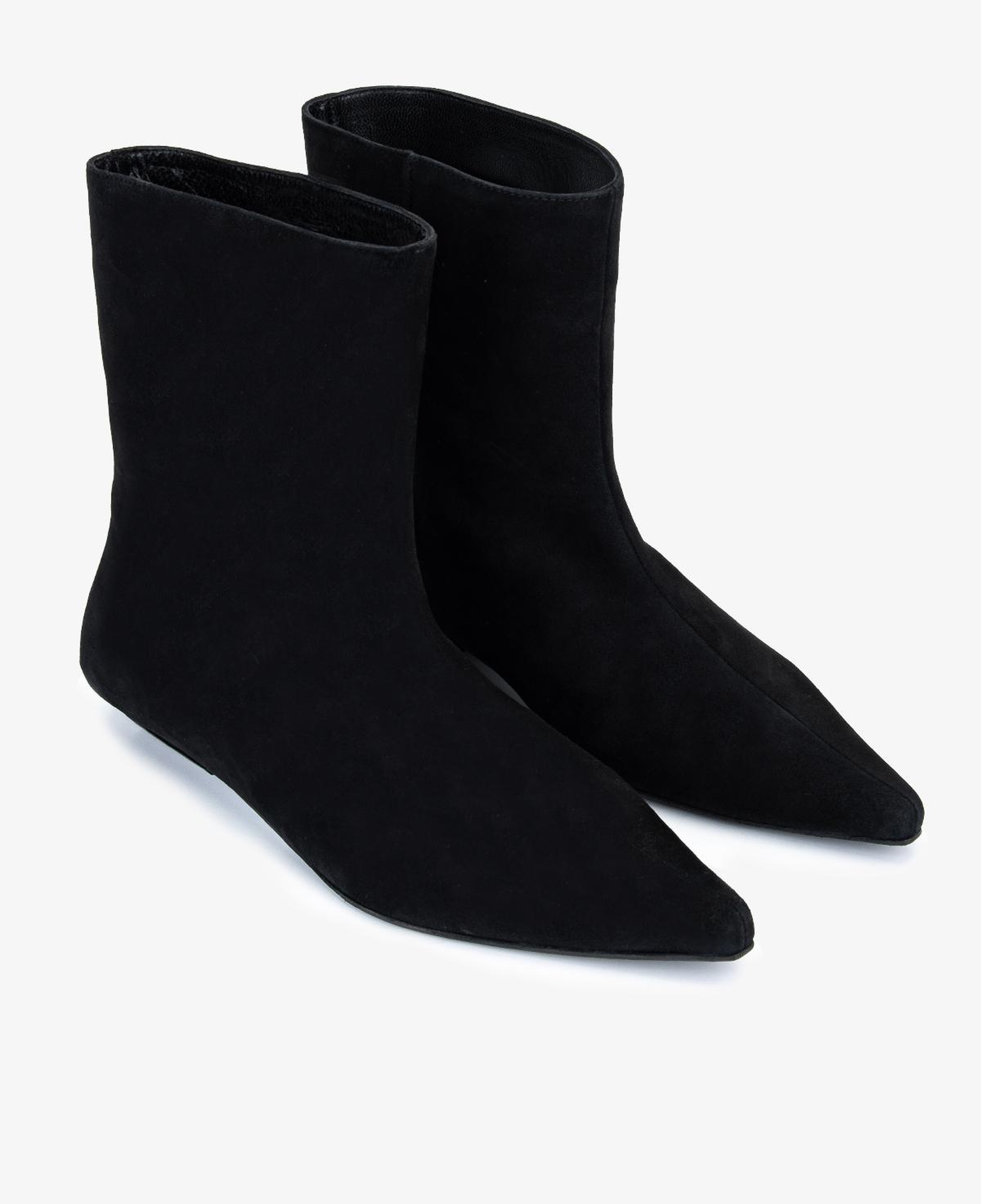 Valmenti Kadın Hakiki Deri Siyah Süet Düz Bot