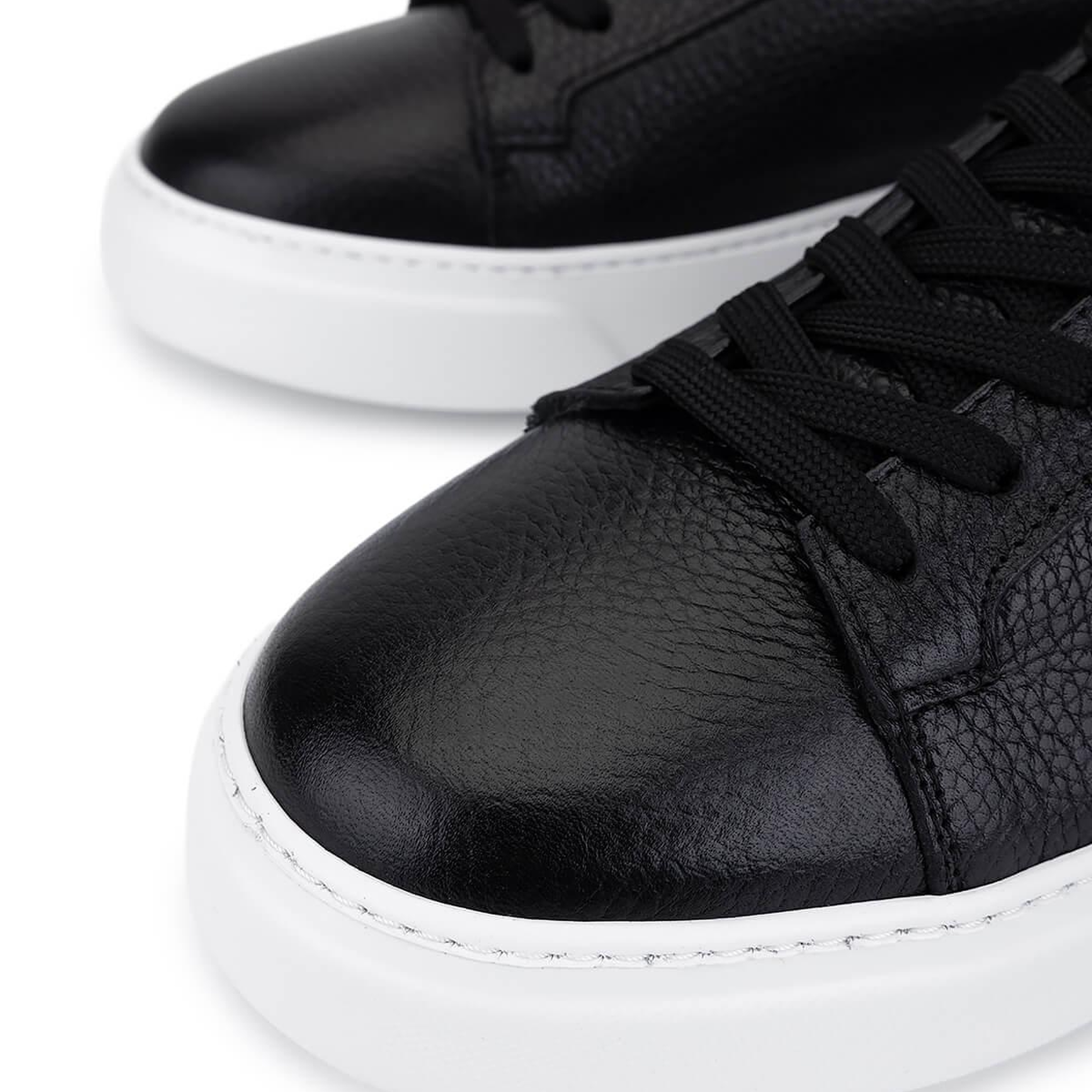 Tamer Tanca Erkek Hakiki Deri Siyah Sneakers & Spor Ayakkabı