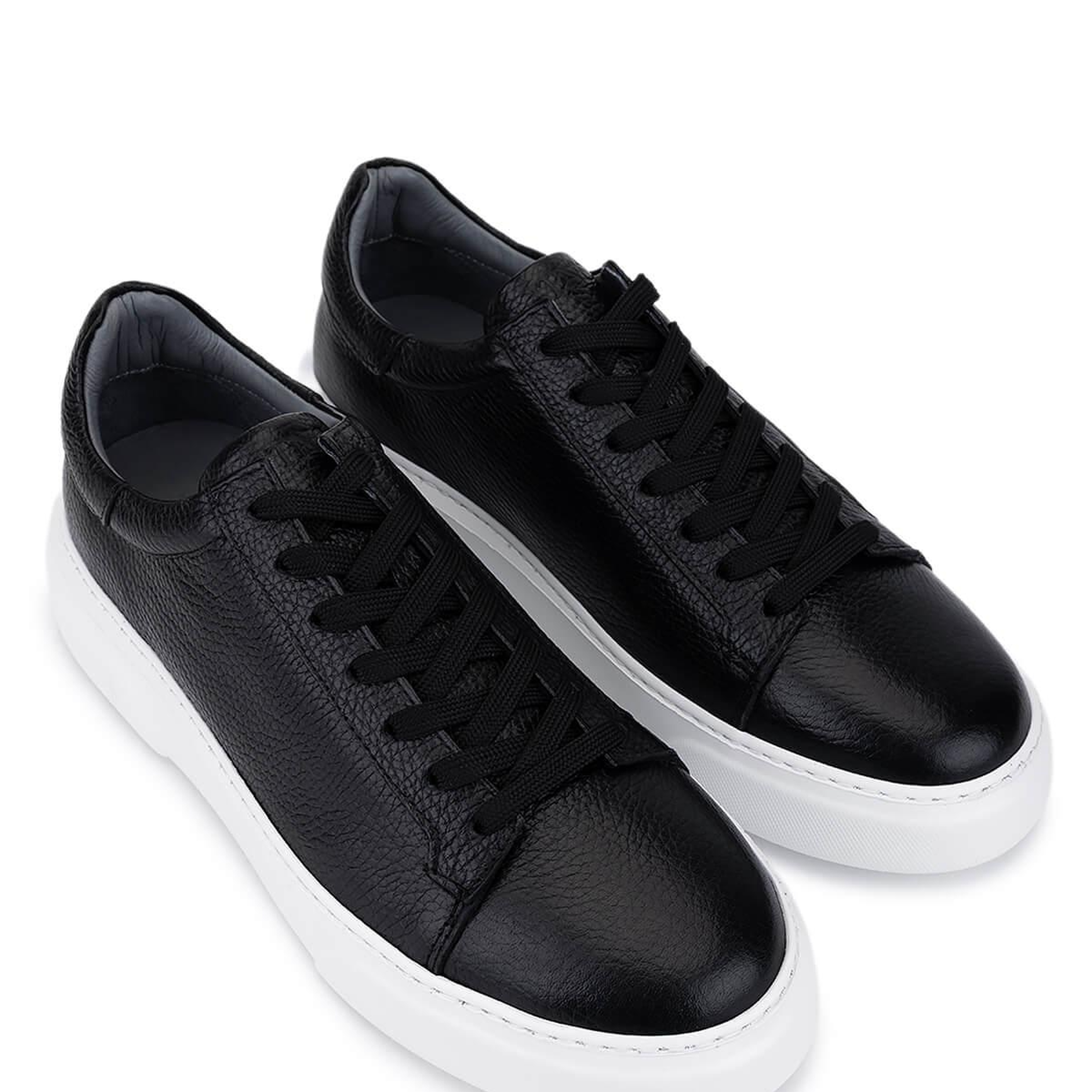 Tamer Tanca Erkek Hakiki Deri Siyah Sneakers & Spor Ayakkabı