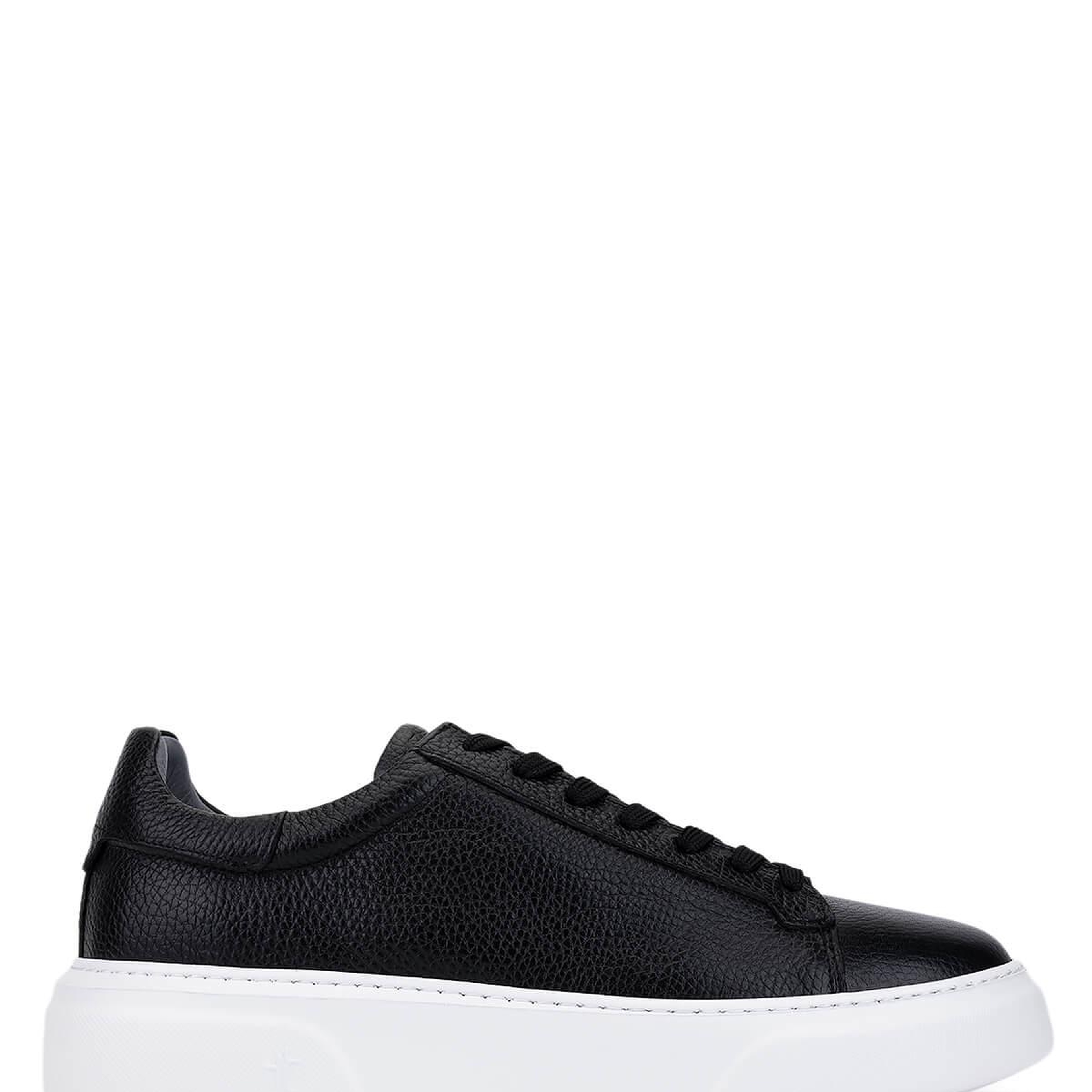 Tamer Tanca Erkek Hakiki Deri Siyah Sneakers & Spor Ayakkabı