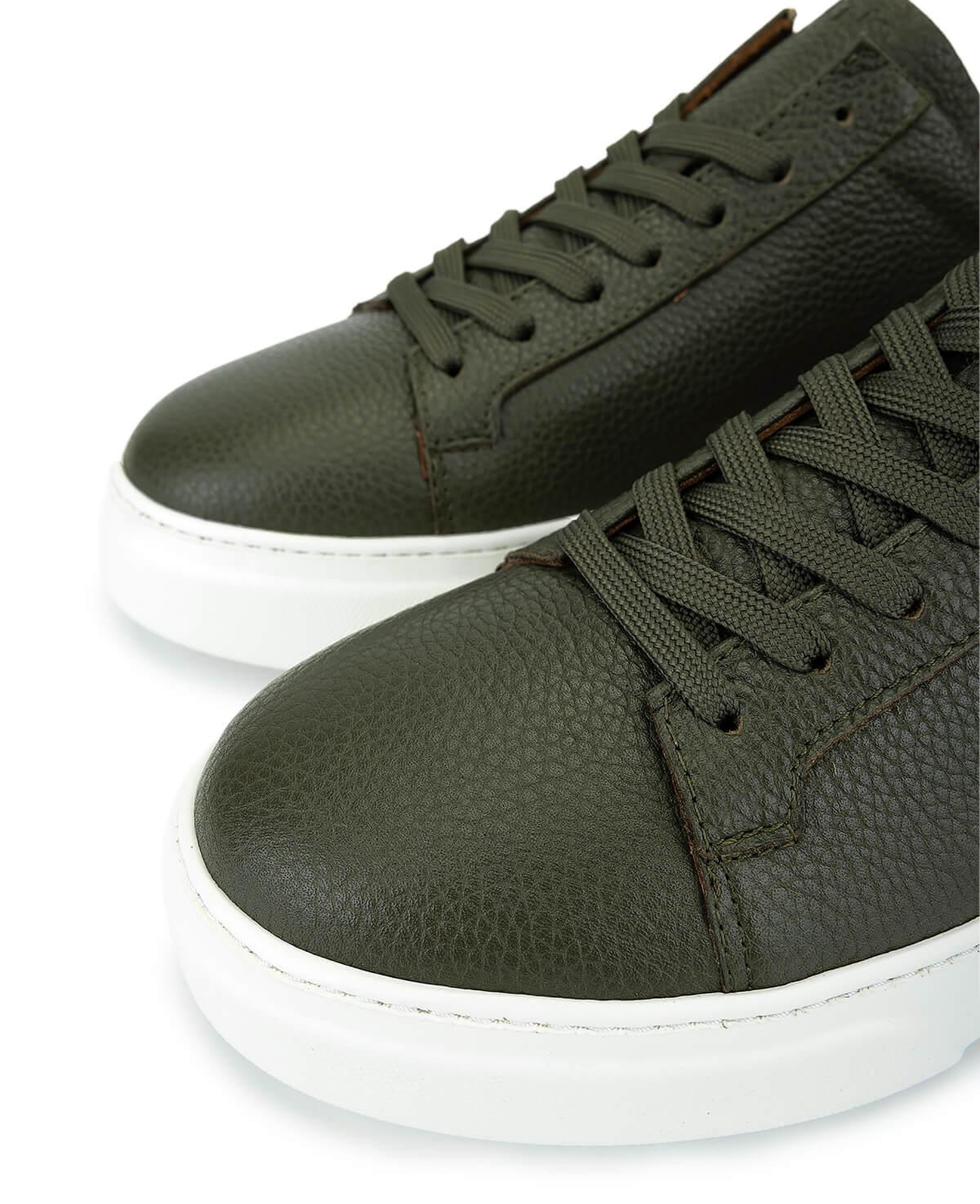 Tamer Tanca Erkek Hakiki Deri Yeşil Sneakers & Spor Ayakkabı