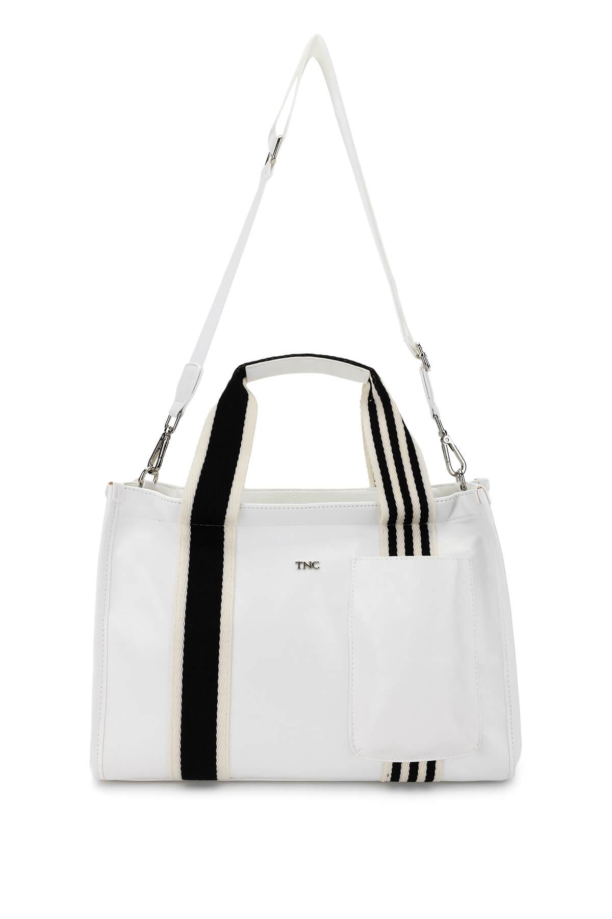 Tamer Tanca Kadın Vegan Beyaz Omuz Çanta