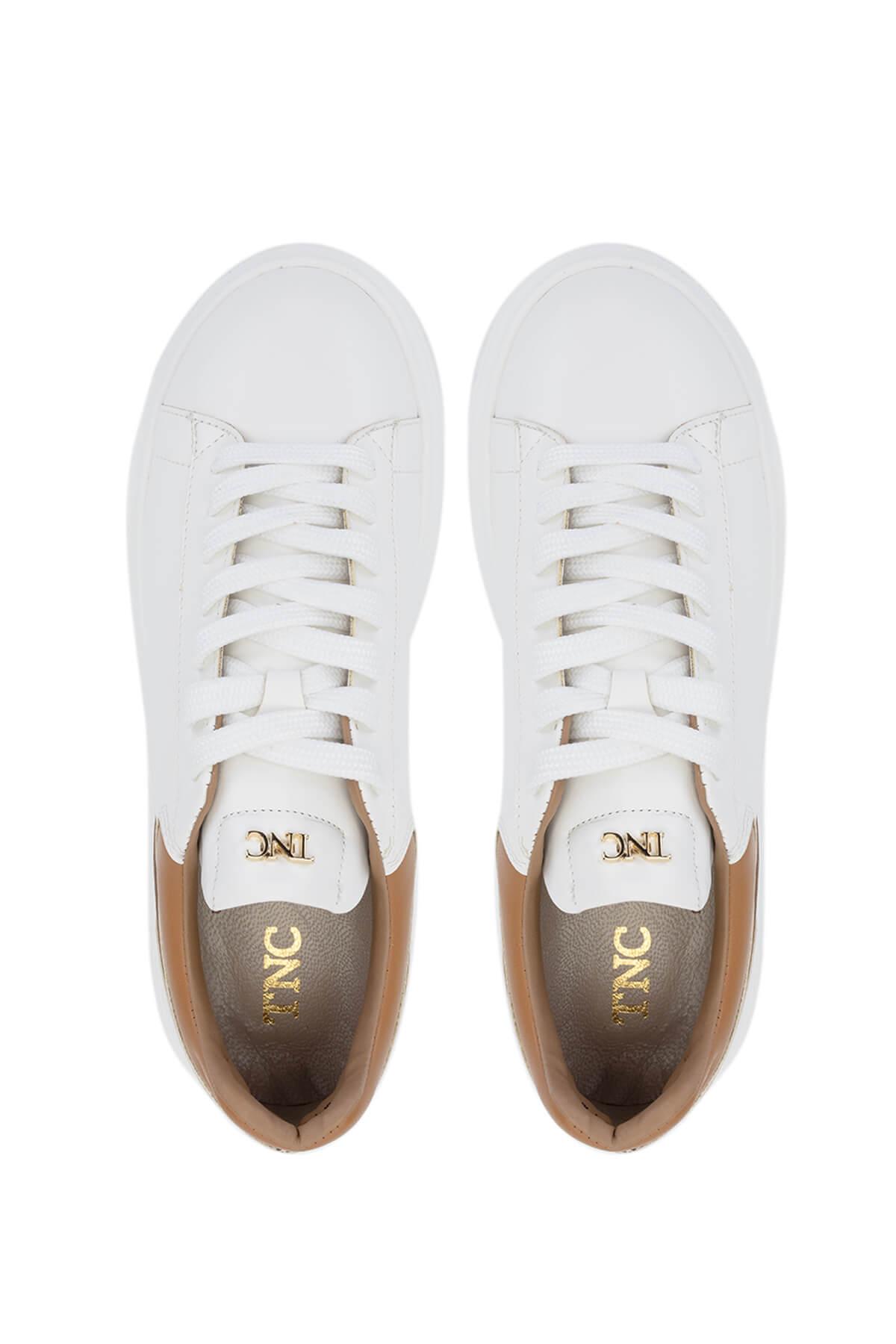 Tamer Tanca Kadın Deri/Suni Beyaz Sneakers & Spor Ayakkabı