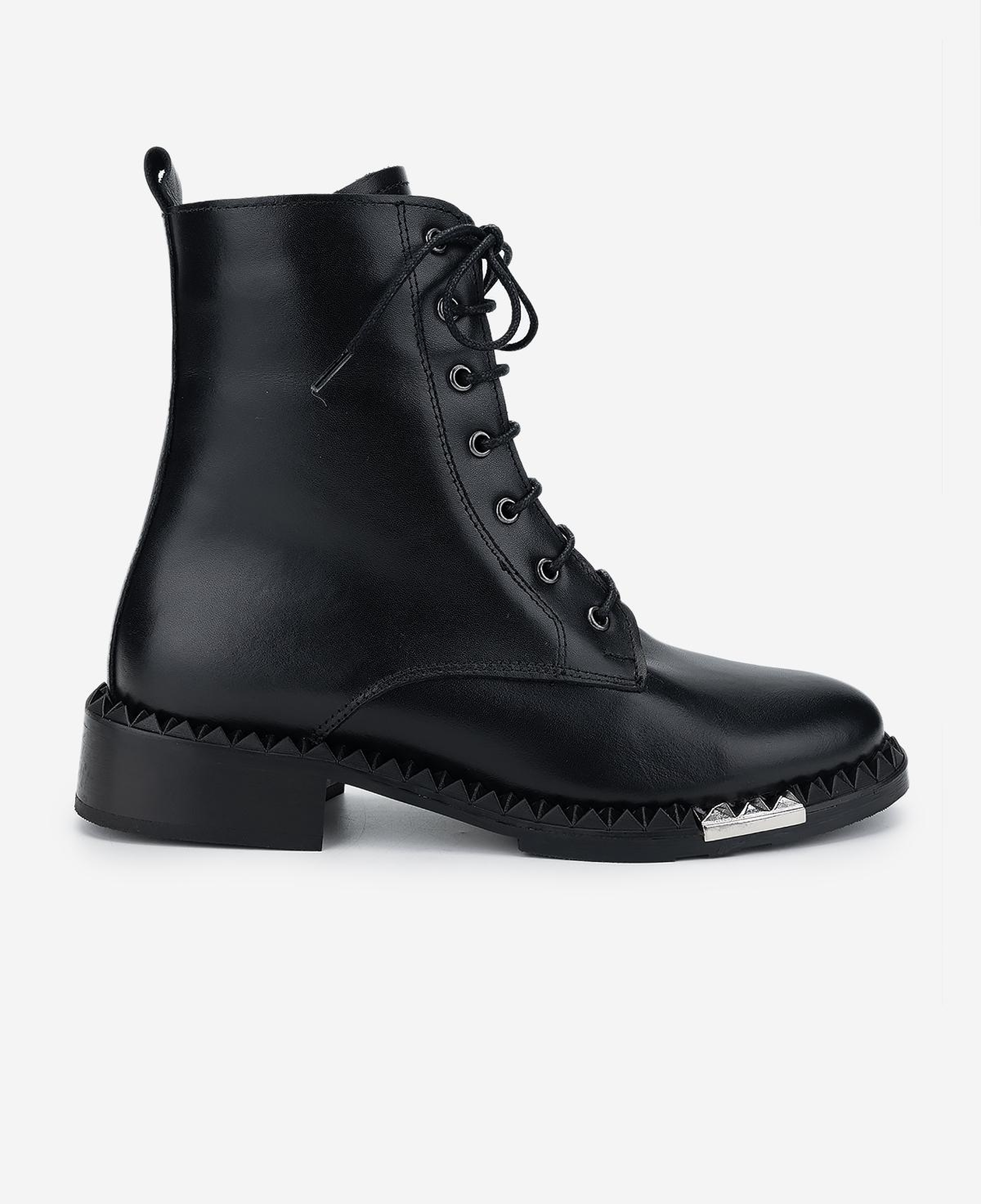 Valmenti Kadın Hakiki Deri Siyah Düz Bot