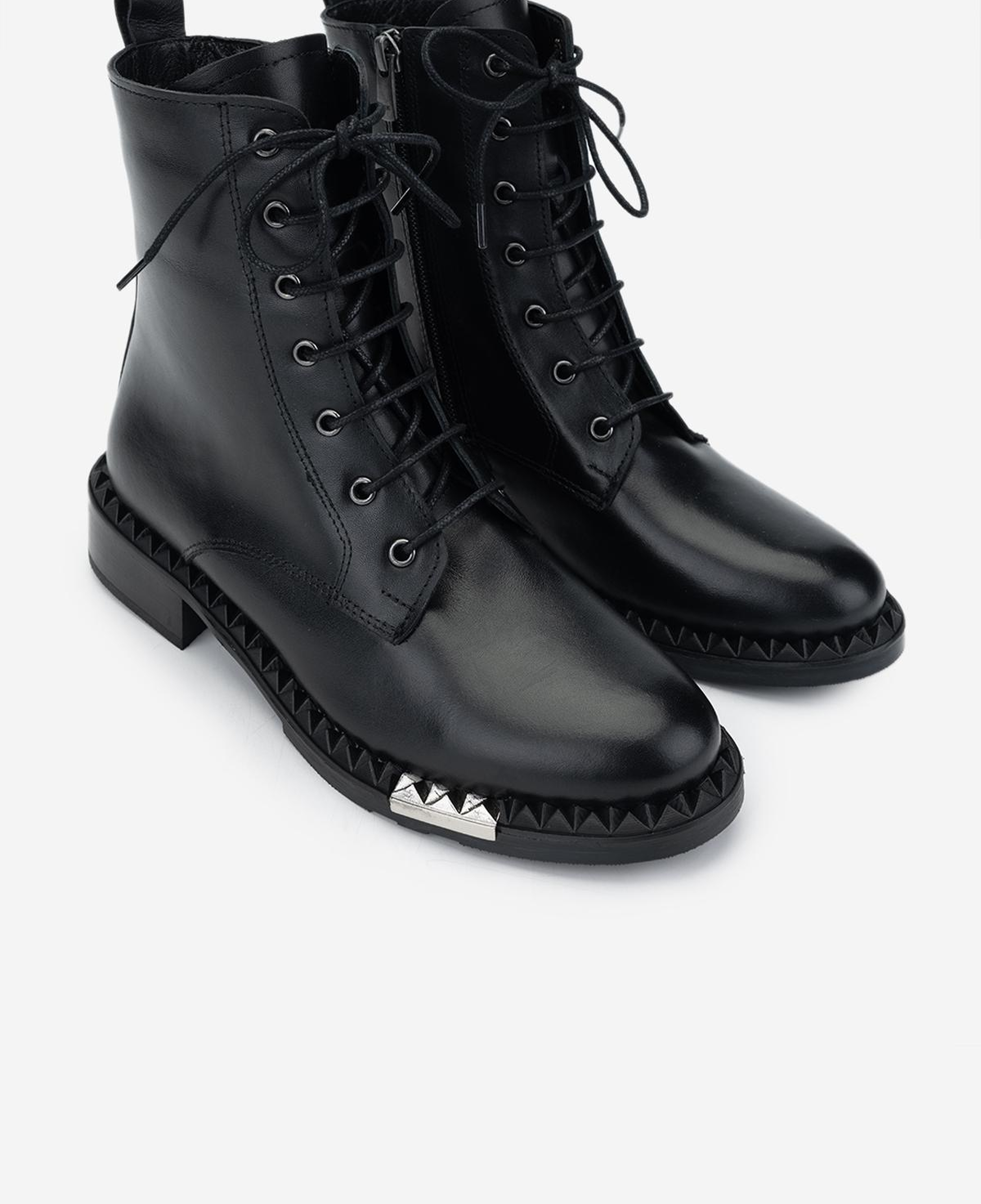 Valmenti Kadın Hakiki Deri Siyah Düz Bot