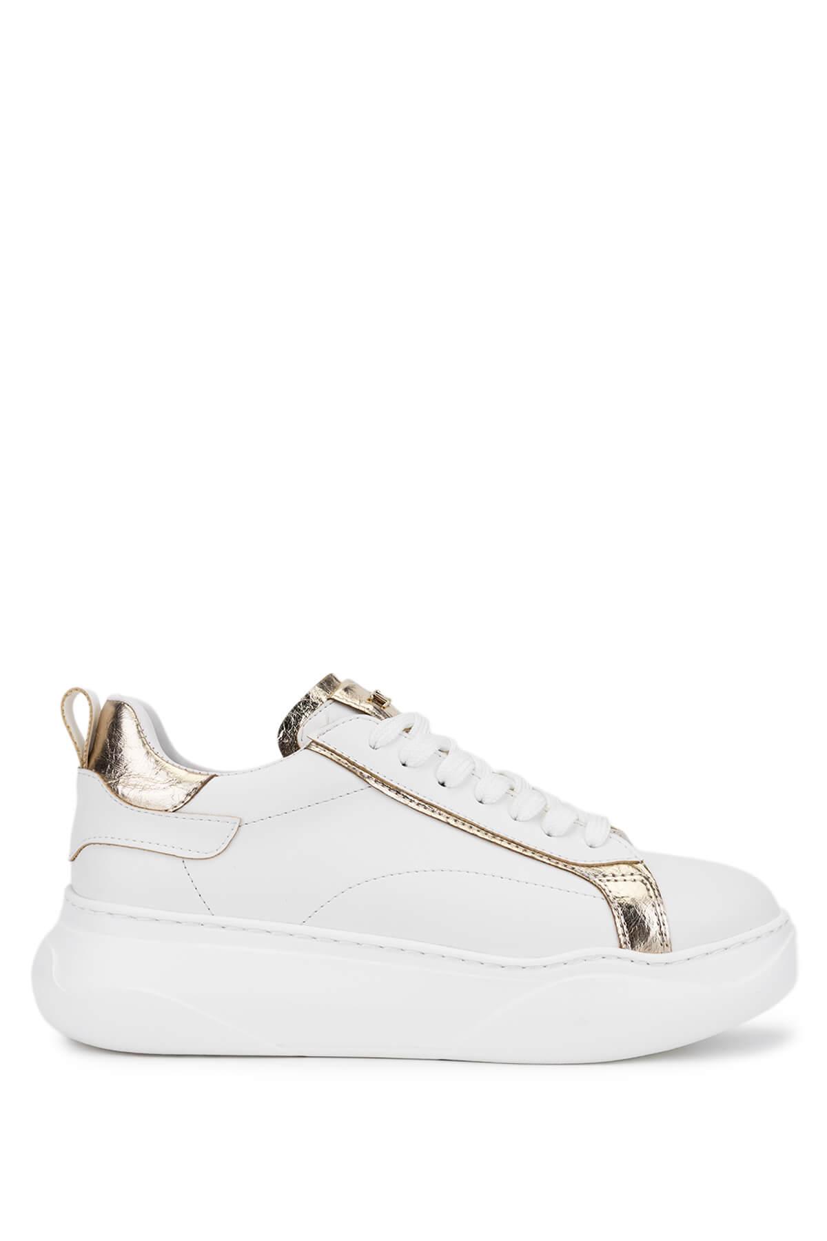 Tamer Tanca Kadın Suni Deri Beyaz Sneakers & Spor Ayakkabı