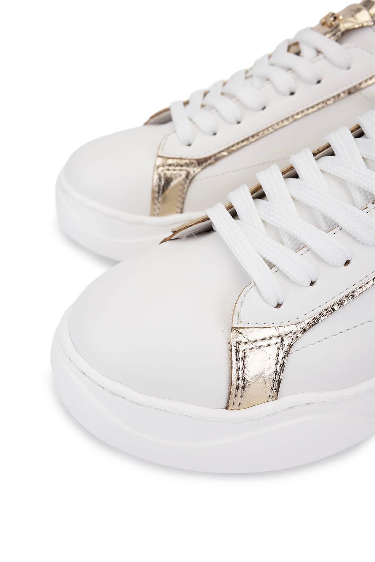 Tamer Tanca Kadın Suni Deri Beyaz Sneakers & Spor Ayakkabı