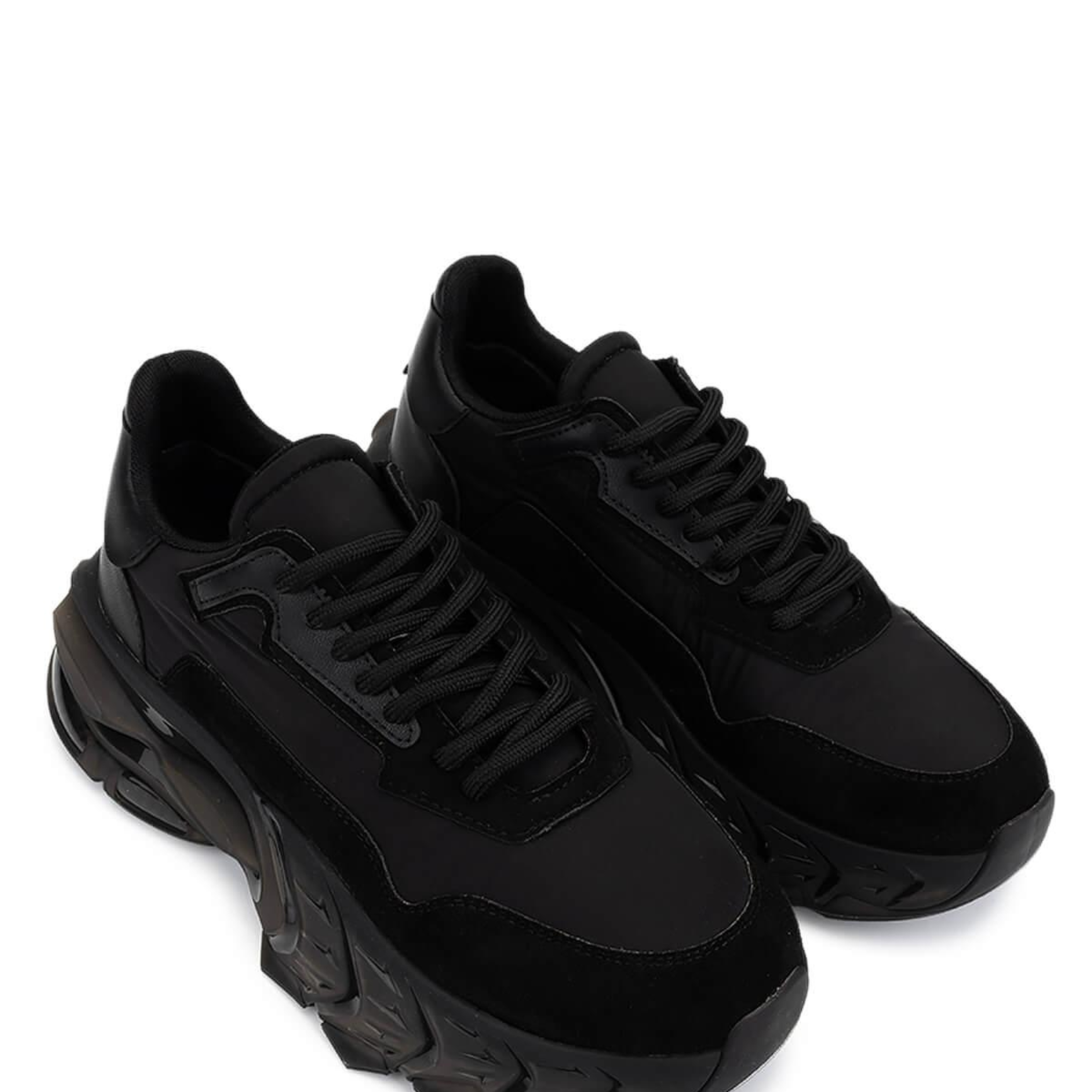 Tamer Tanca Kadın Suni Deri Siyah Sneakers & Spor Ayakkabı