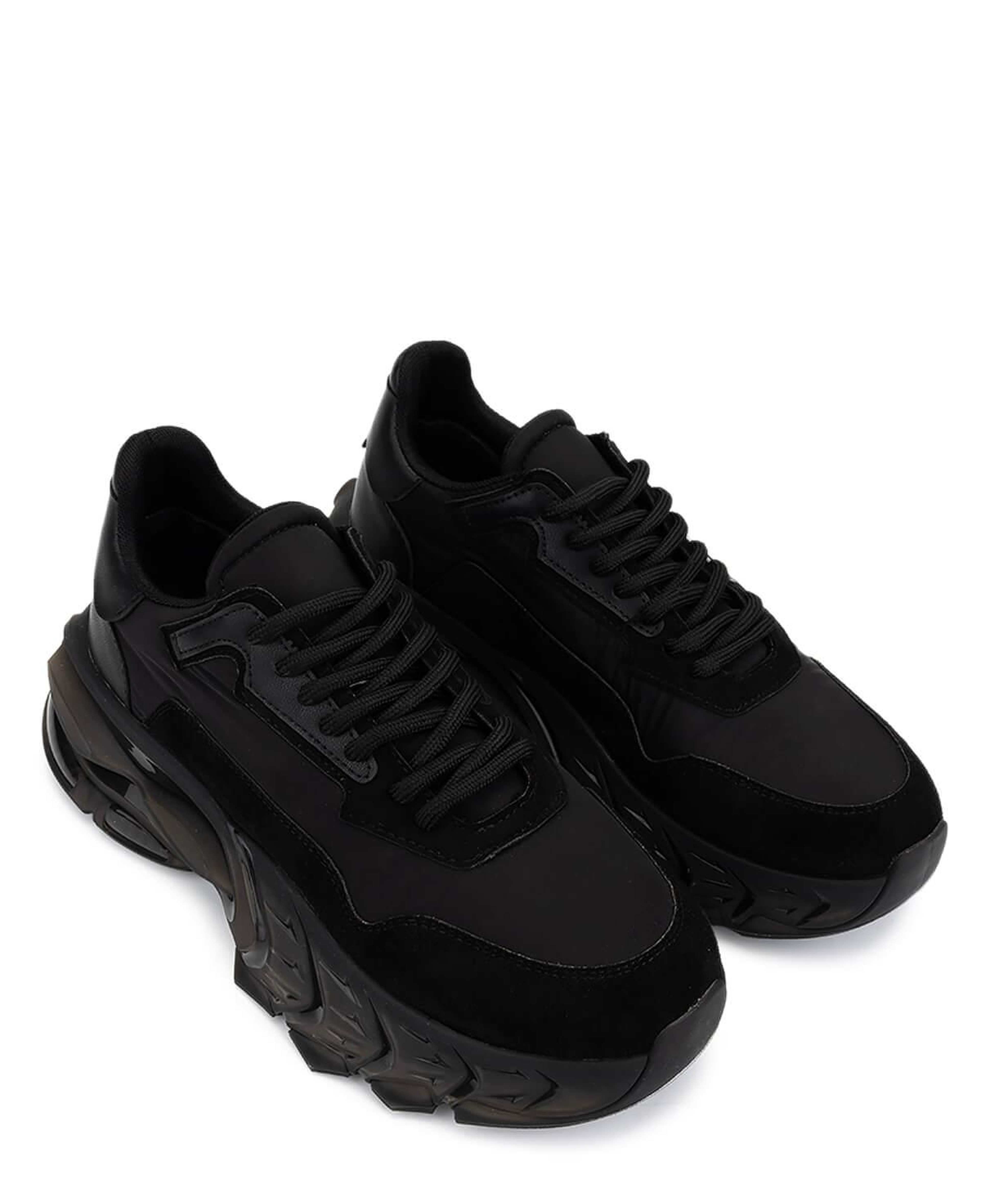 Tamer Tanca Kadın Suni Deri Siyah Sneakers & Spor Ayakkabı