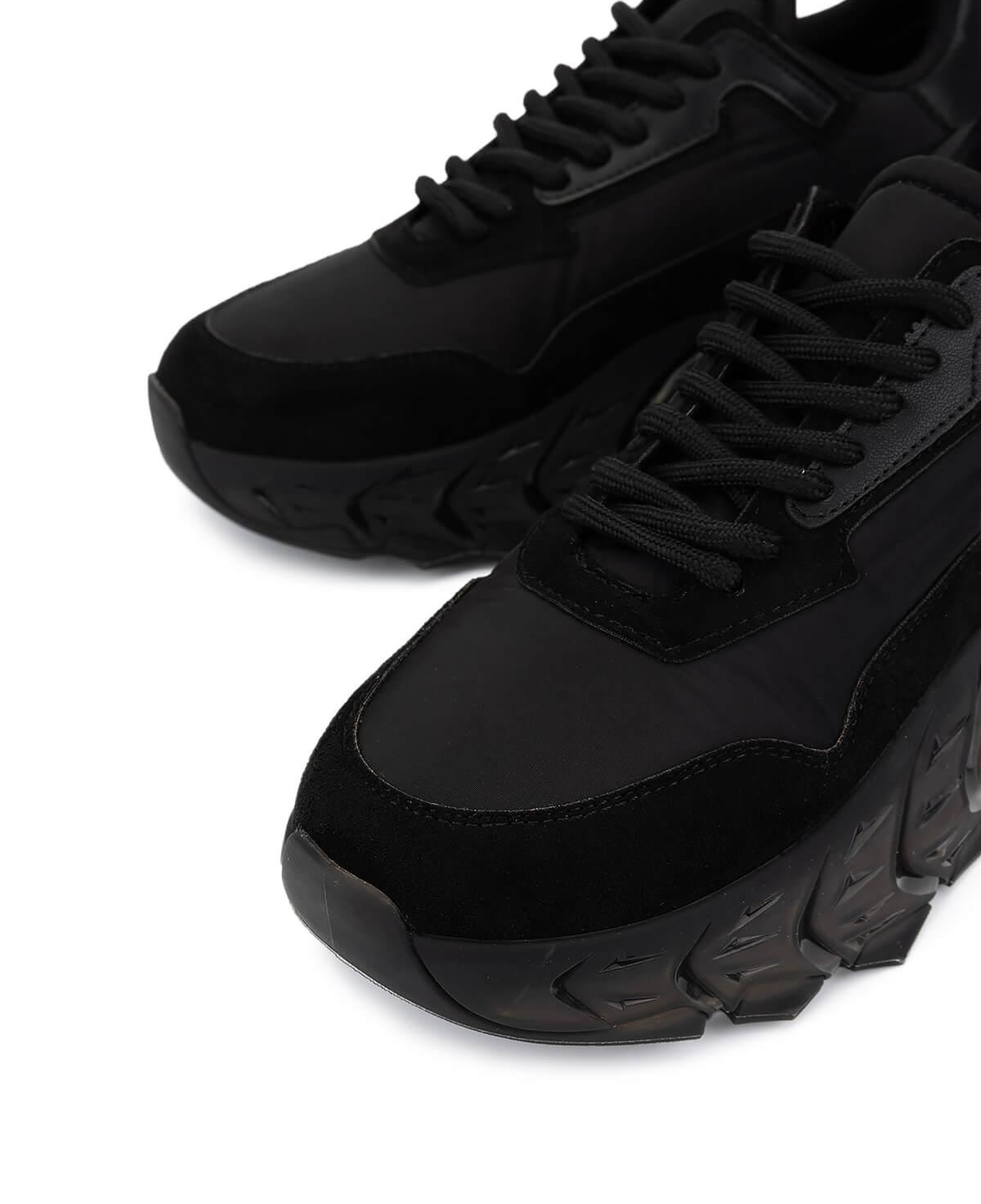 Tamer Tanca Kadın Suni Deri Siyah Sneakers & Spor Ayakkabı