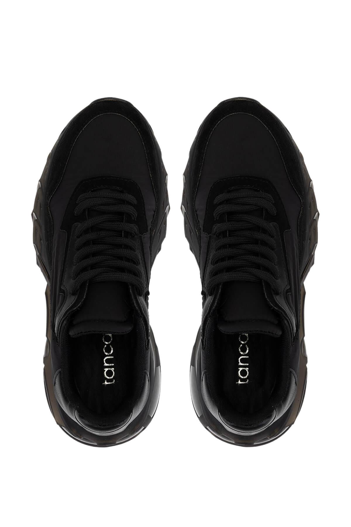 Tamer Tanca Kadın Suni Deri Siyah Sneakers & Spor Ayakkabı