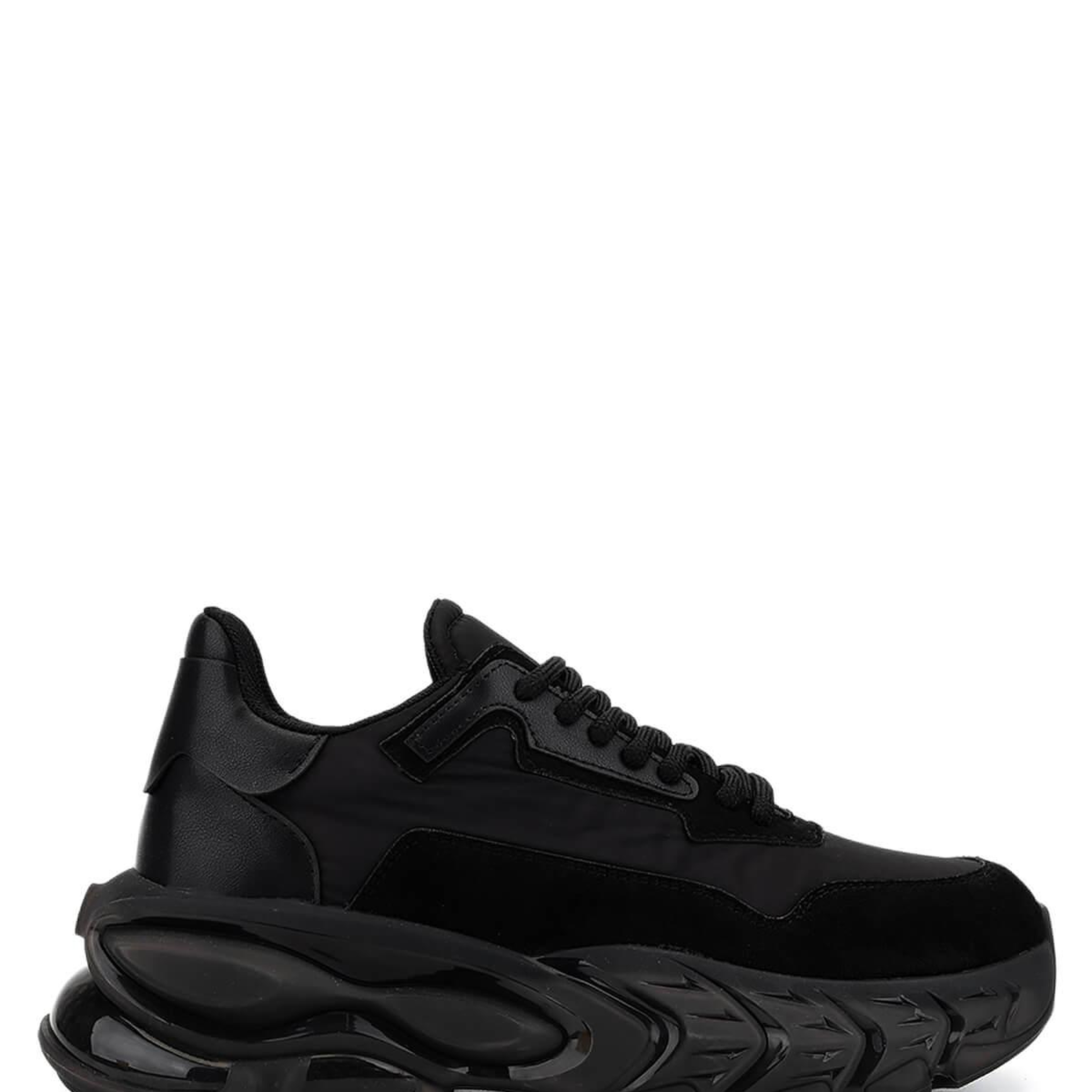 Tamer Tanca Kadın Suni Deri Siyah Sneakers & Spor Ayakkabı