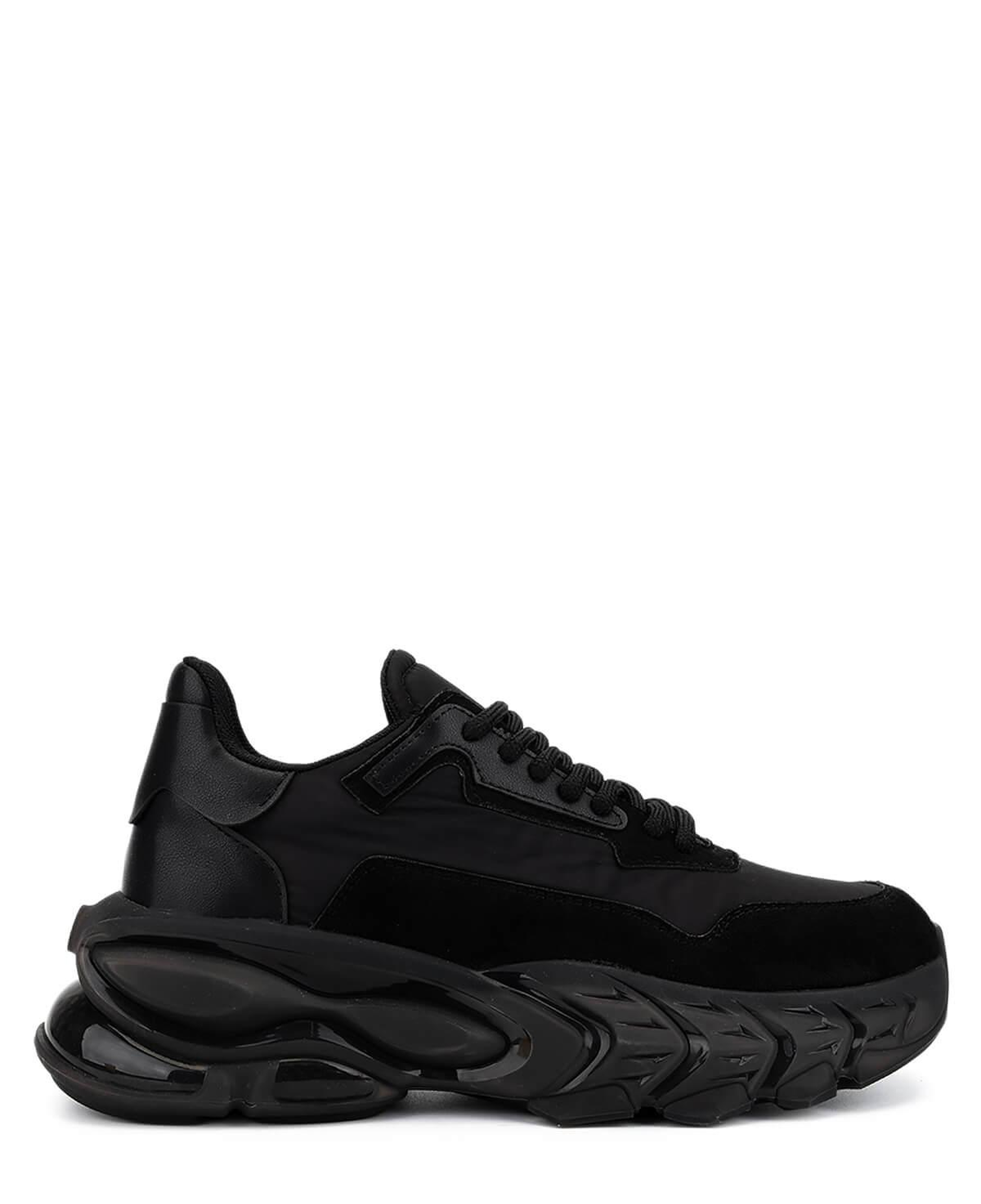 Tamer Tanca Kadın Suni Deri Siyah Sneakers & Spor Ayakkabı