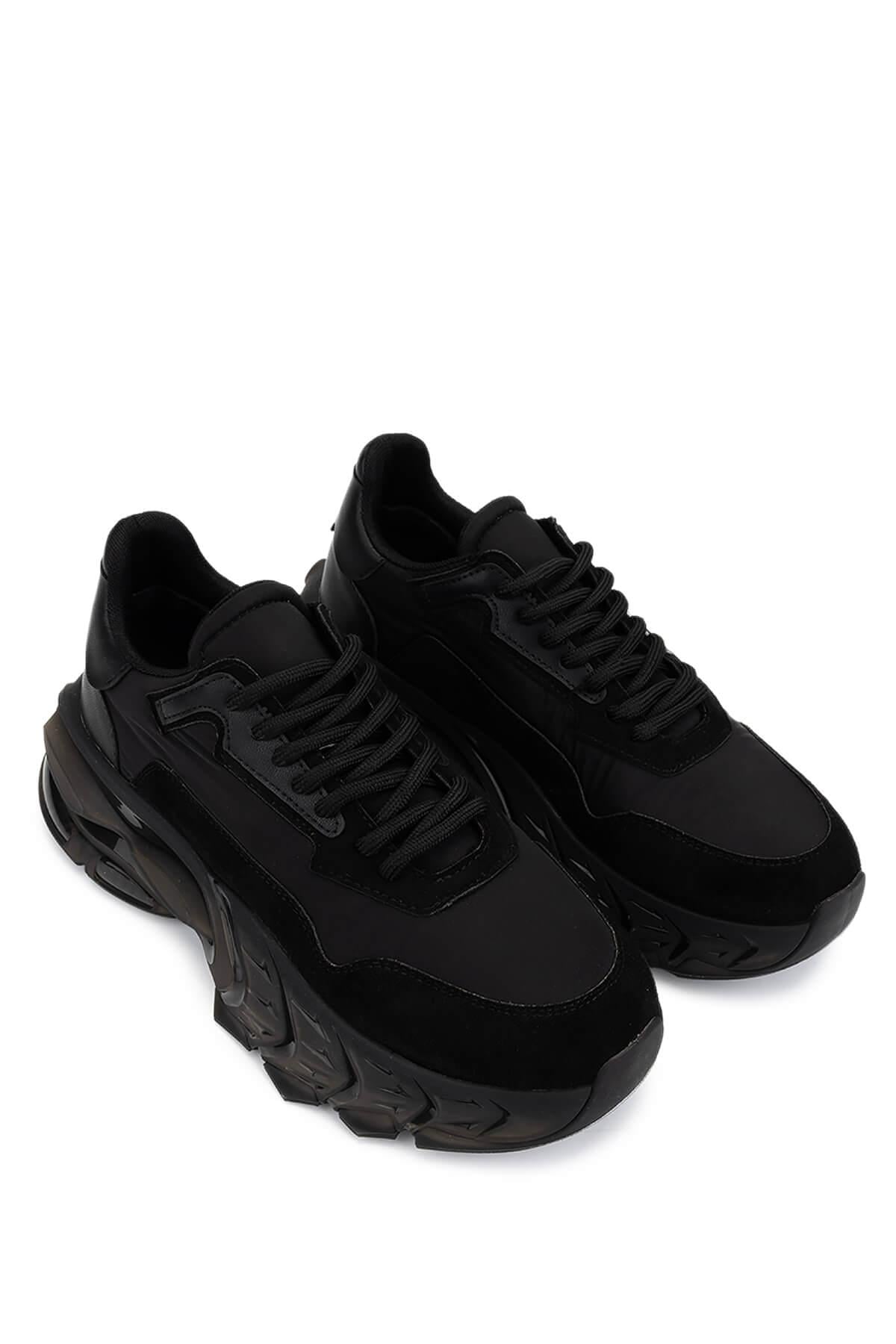 Tamer Tanca Kadın Suni Deri Siyah Sneakers & Spor Ayakkabı