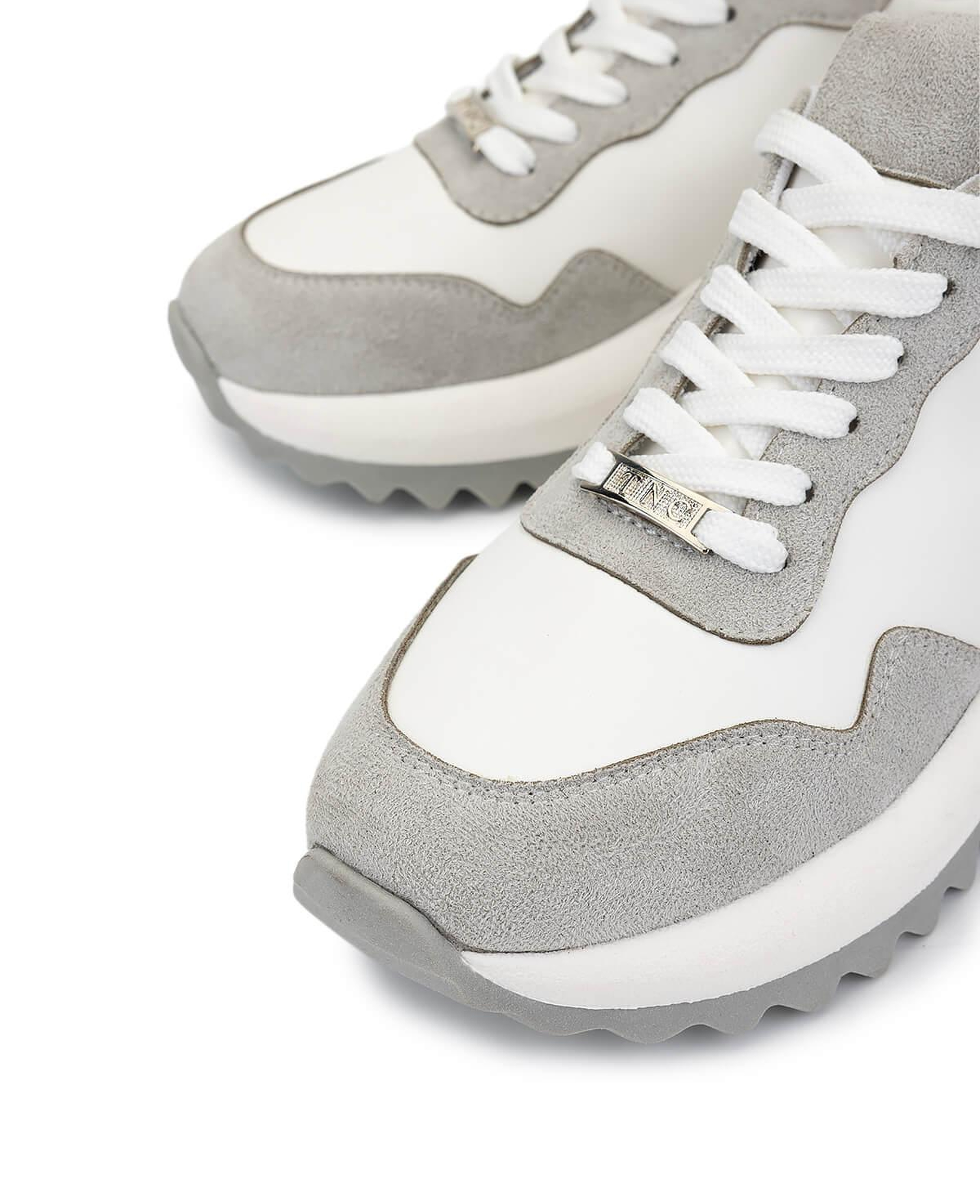 Tamer Tanca Kadın Suni Deri Beyaz/Gri/Lame Sneakers & Spor Ayakkabı