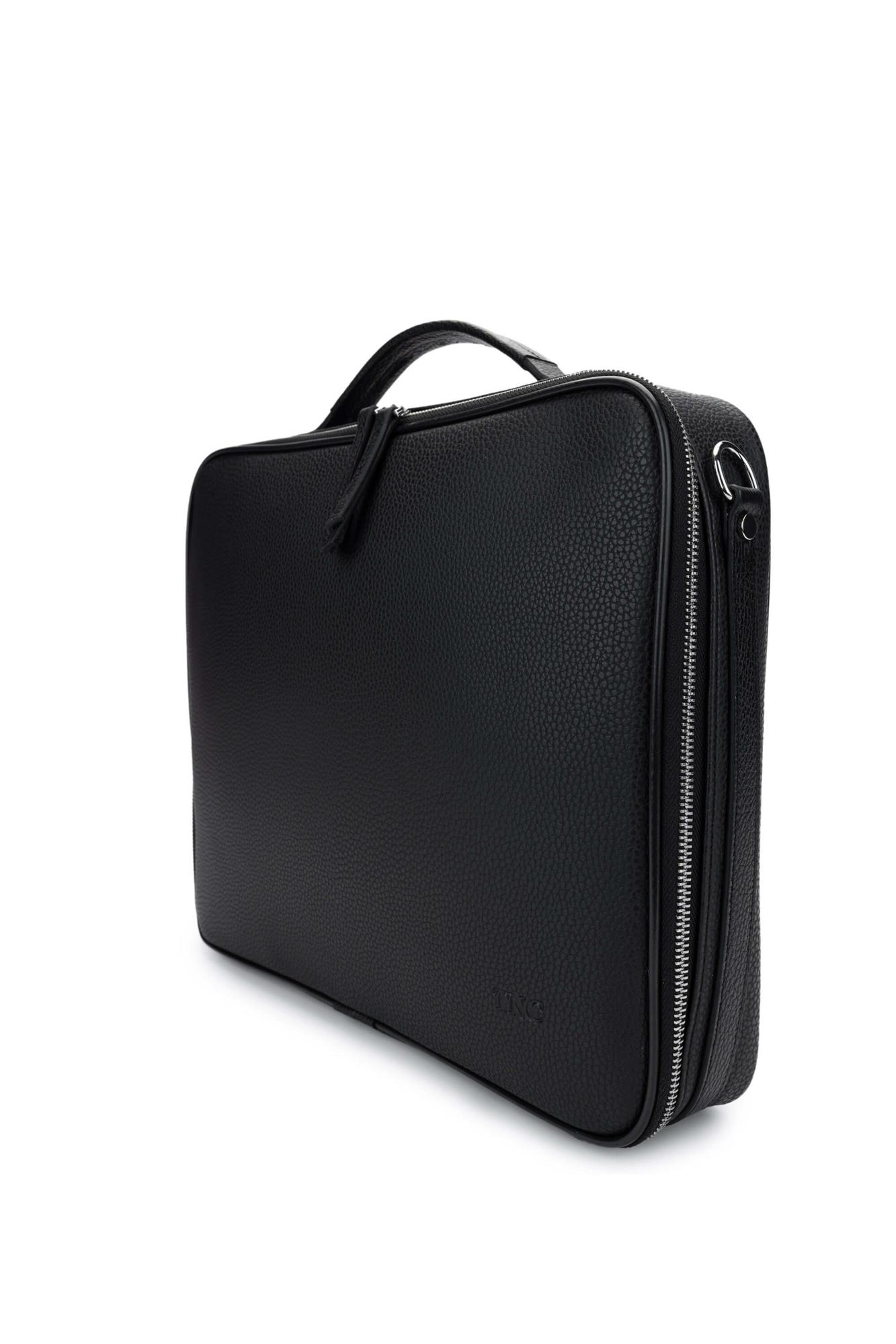 Tamer Tanca Erkek Vegan Siyah Floter Evrak Çantası