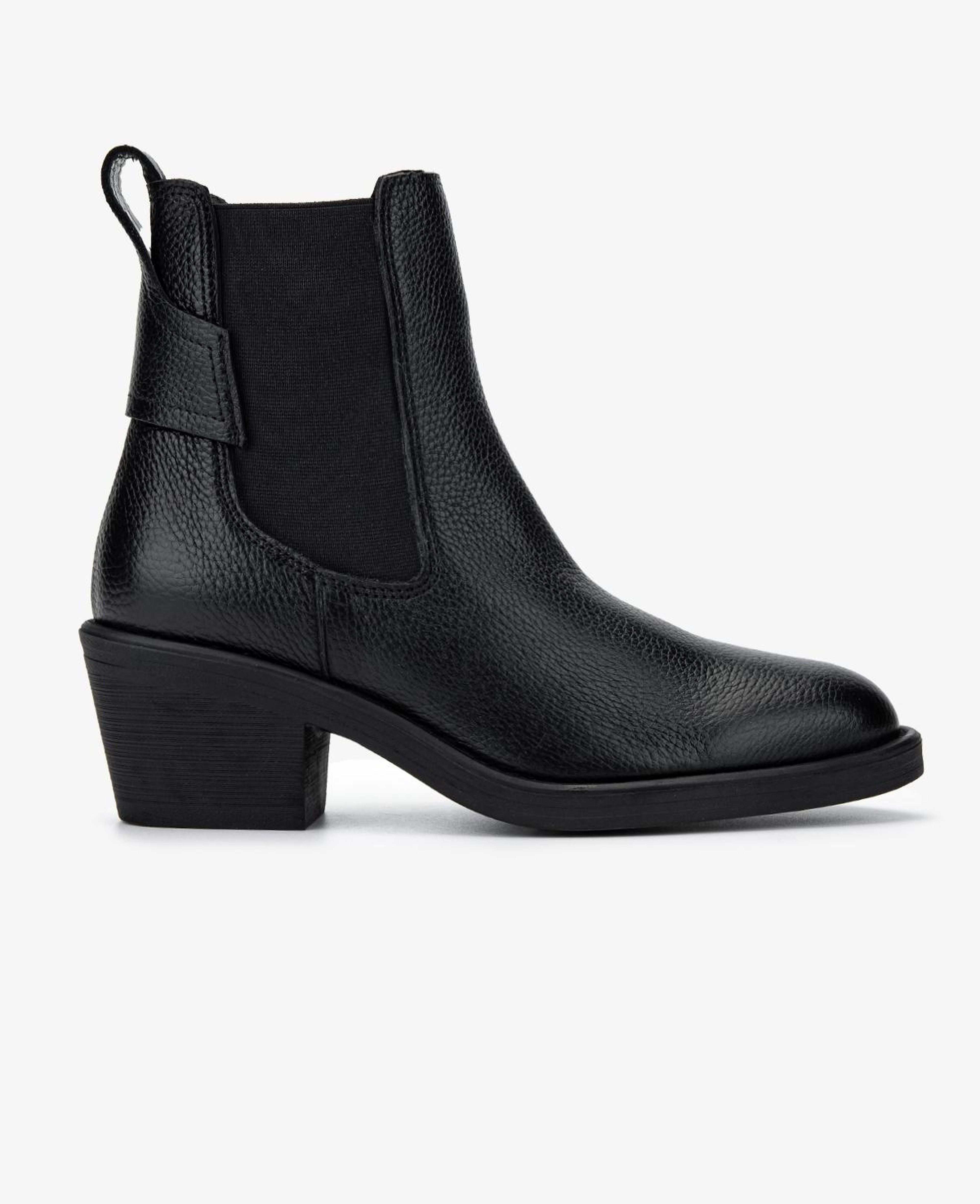 Valmenti Kadın Hakiki Deri Siyah Floter Topuklu Bot