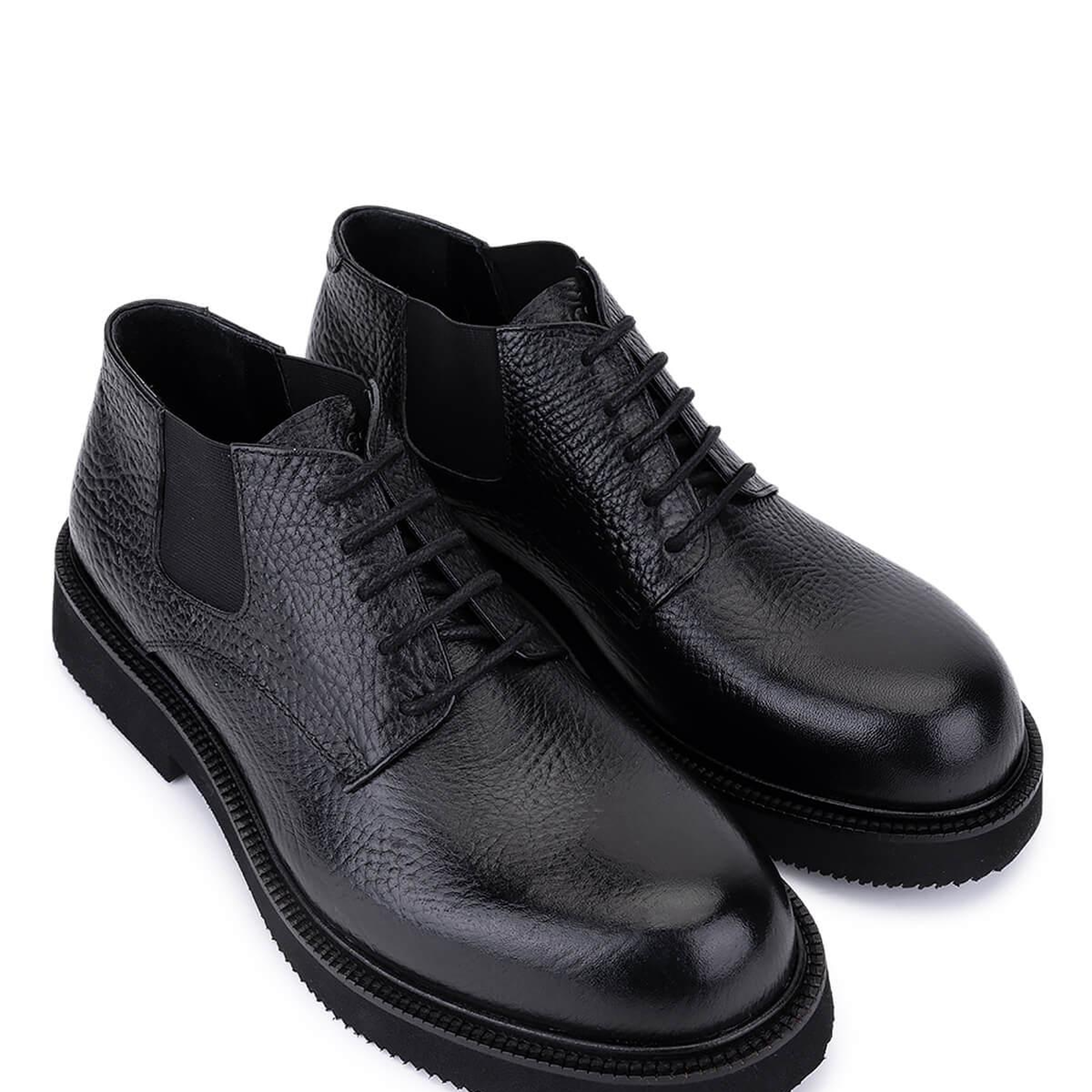 Tamer Tanca Erkek Hakiki Deri Siyah Klasik Bot