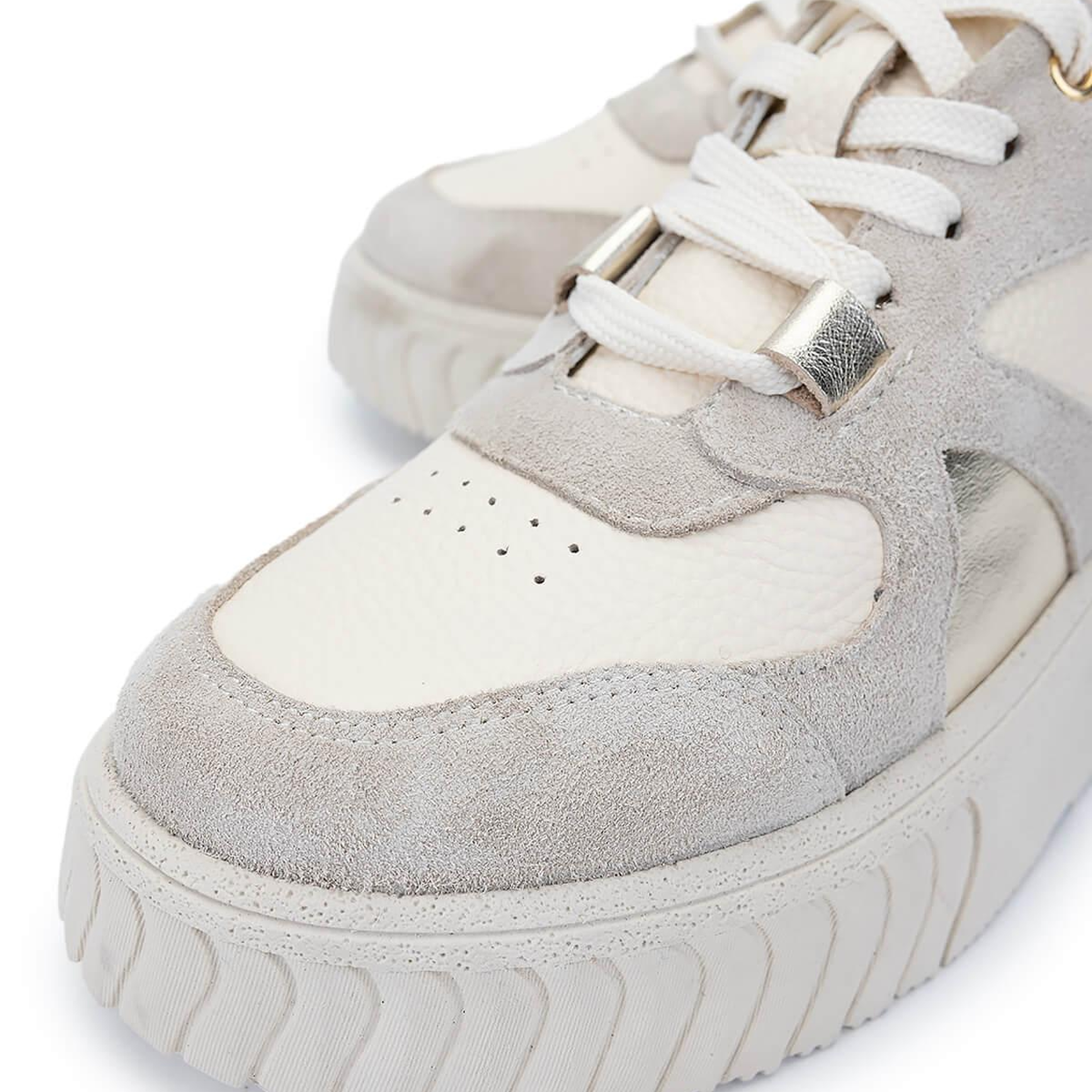 Tamer Tanca Kadın Hakiki Deri Bej Sneakers & Spor Ayakkabı