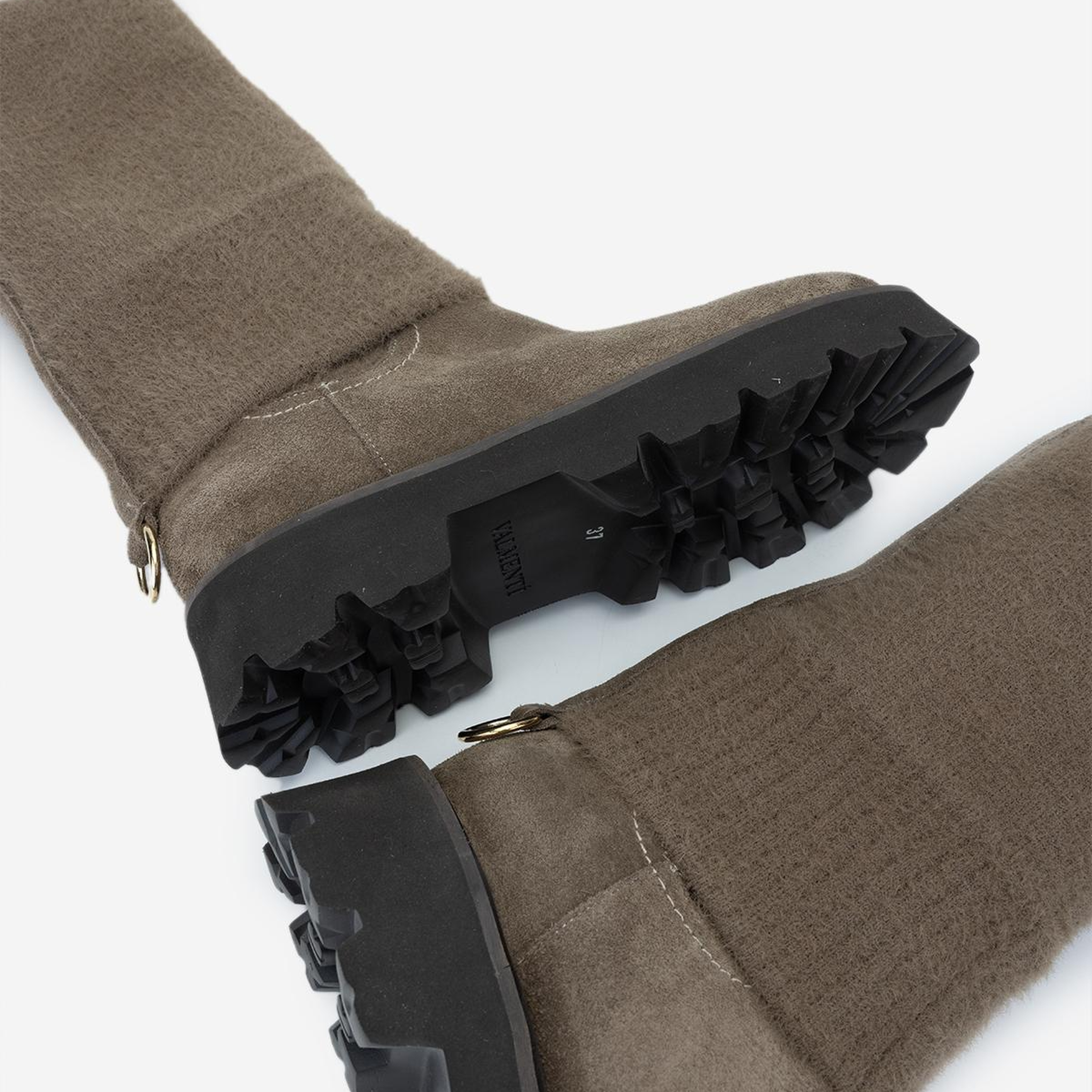 Valmenti Kadın Hakiki Deri Vizon Süet Düz Bot