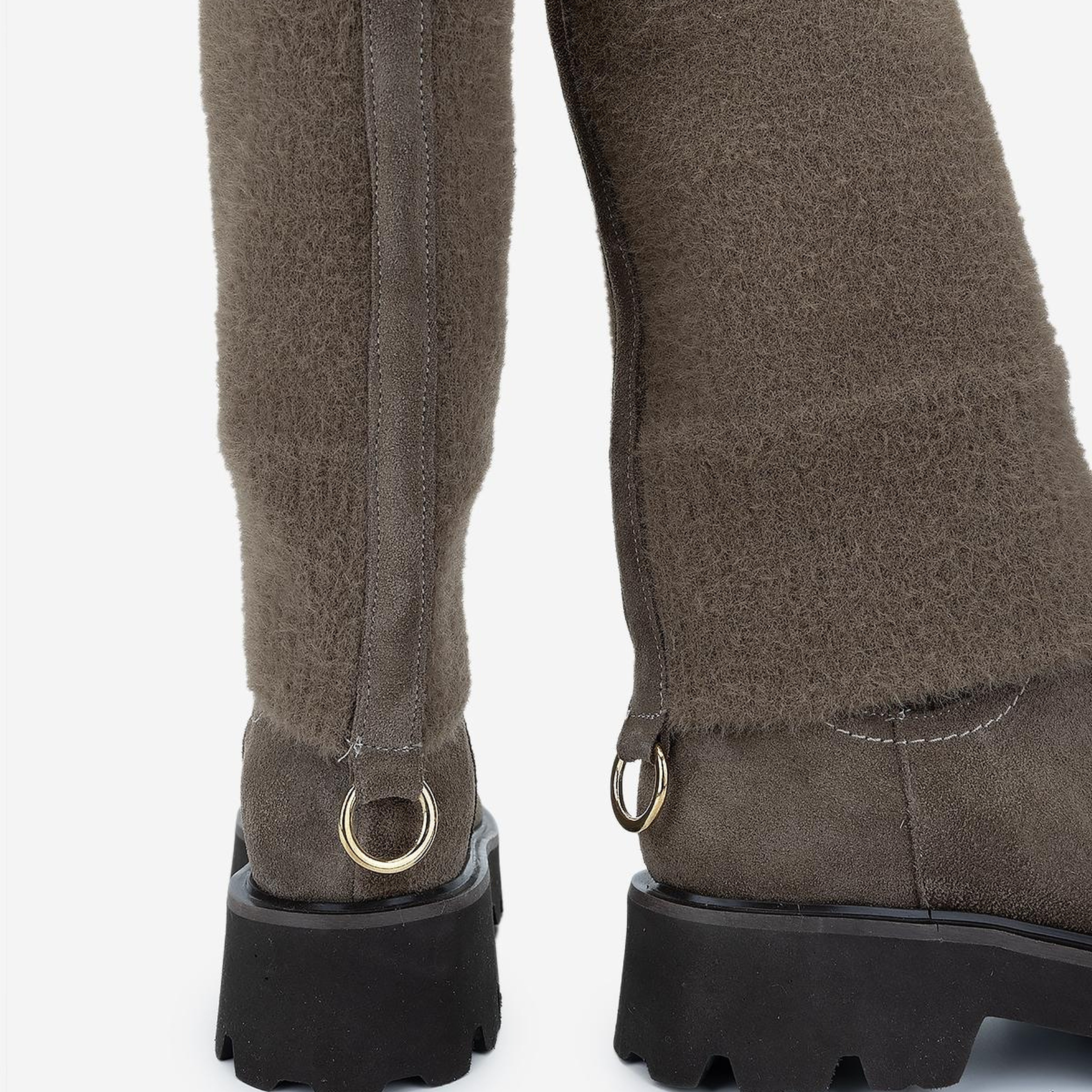 Valmenti Kadın Hakiki Deri Vizon Süet Düz Bot