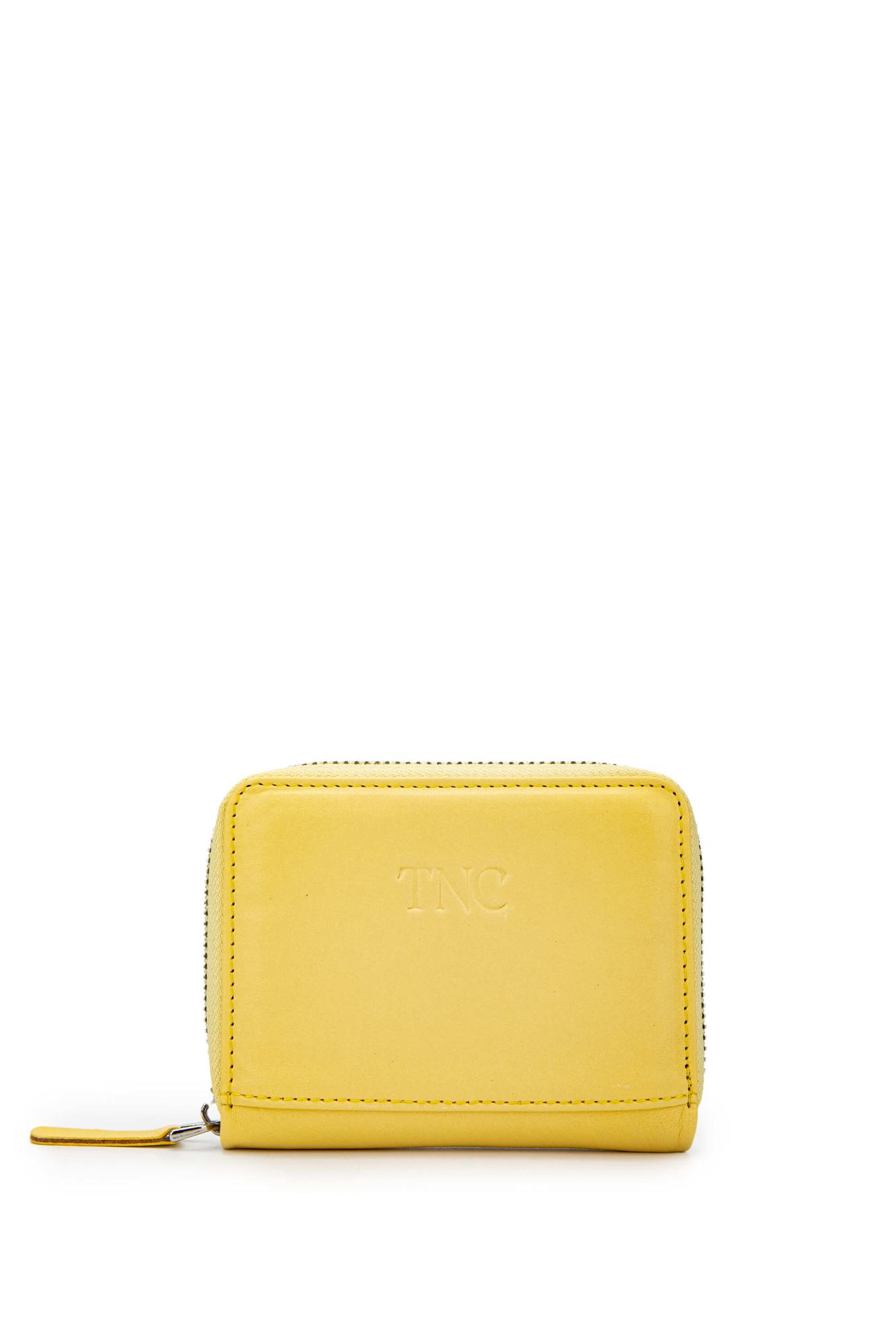 Tamer Tanca Unisex Hakiki Deri Sarı Kartlık