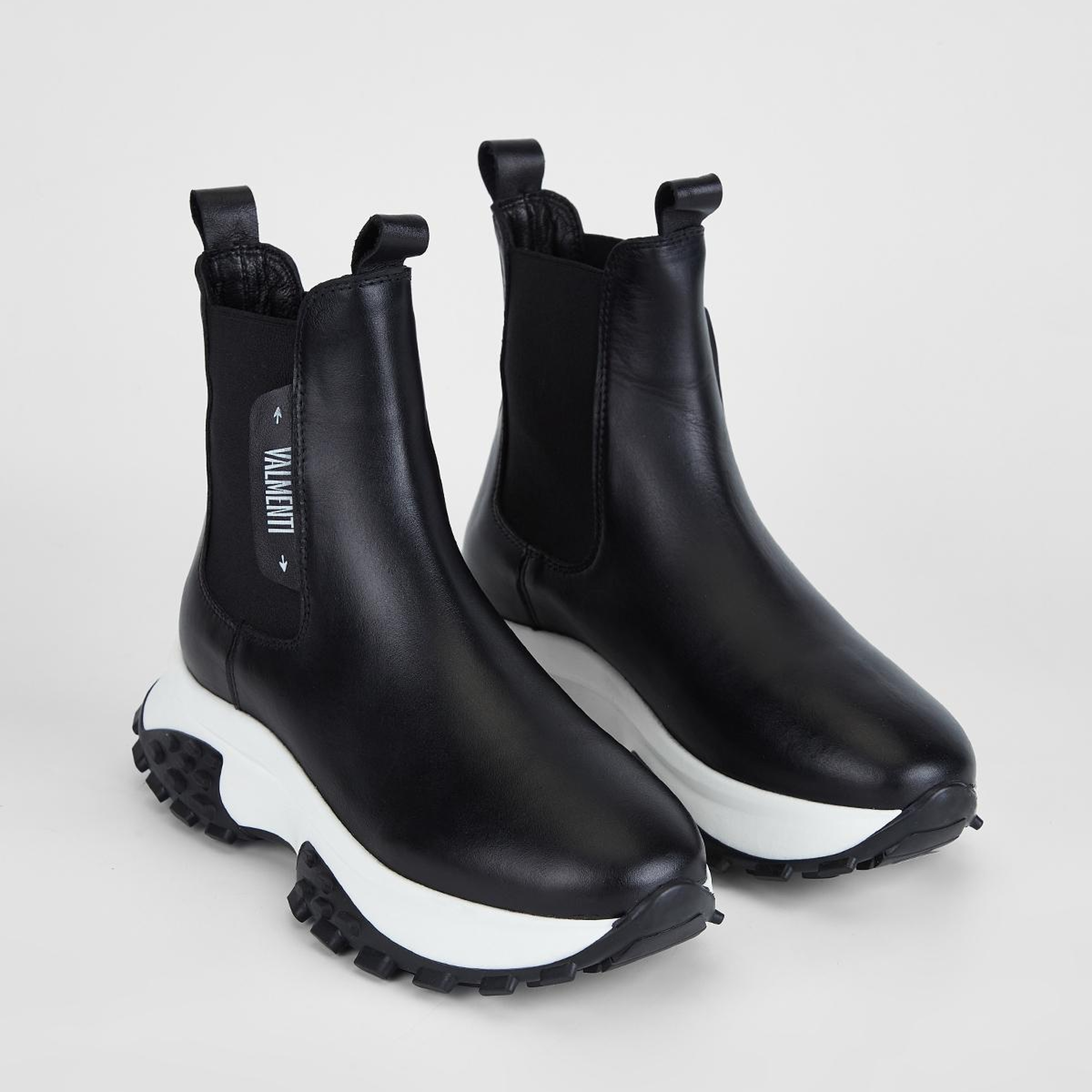 Valmenti Kadın Hakiki Deri Siyah Düz Bot