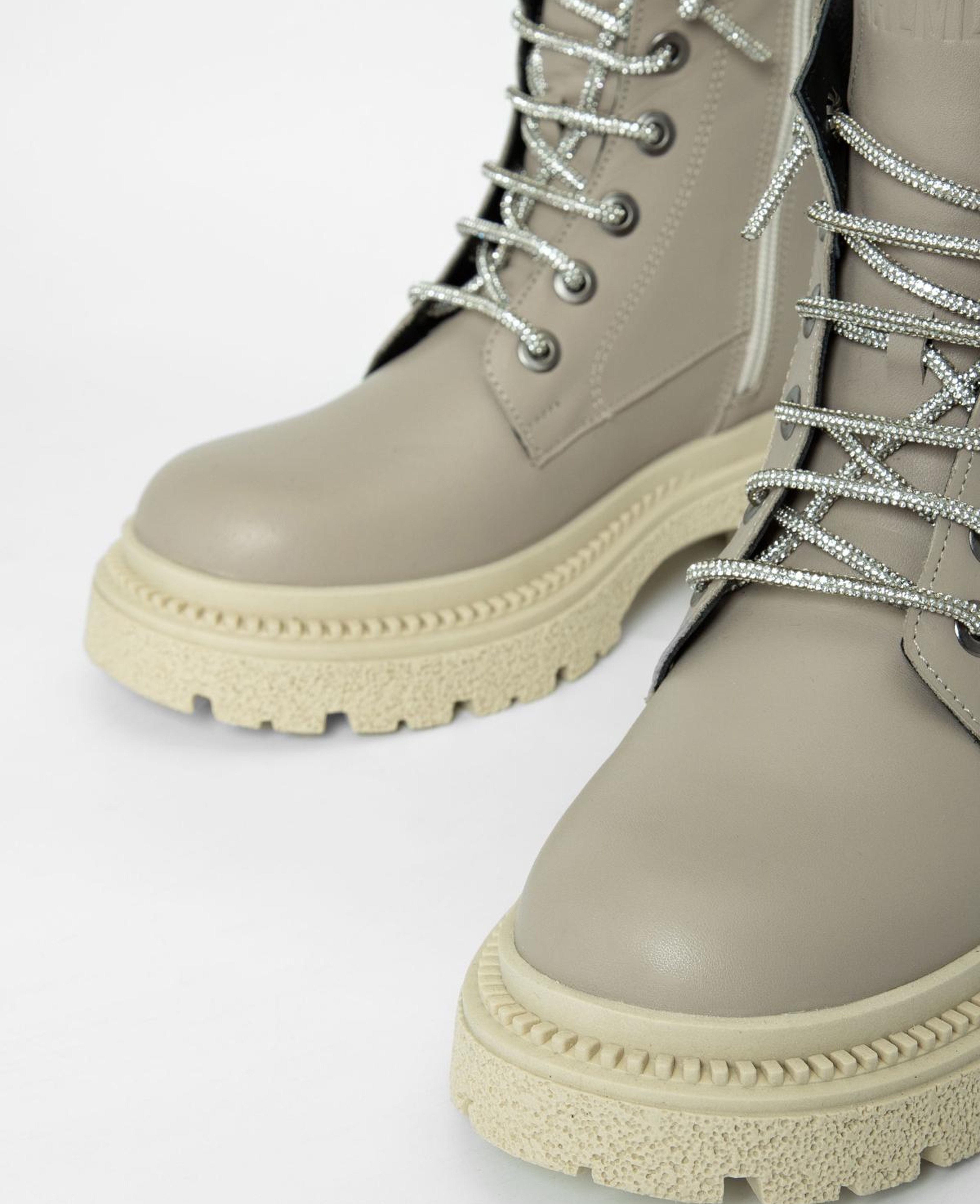 Valmenti Kadın Hakiki Deri Bej Düz Bot