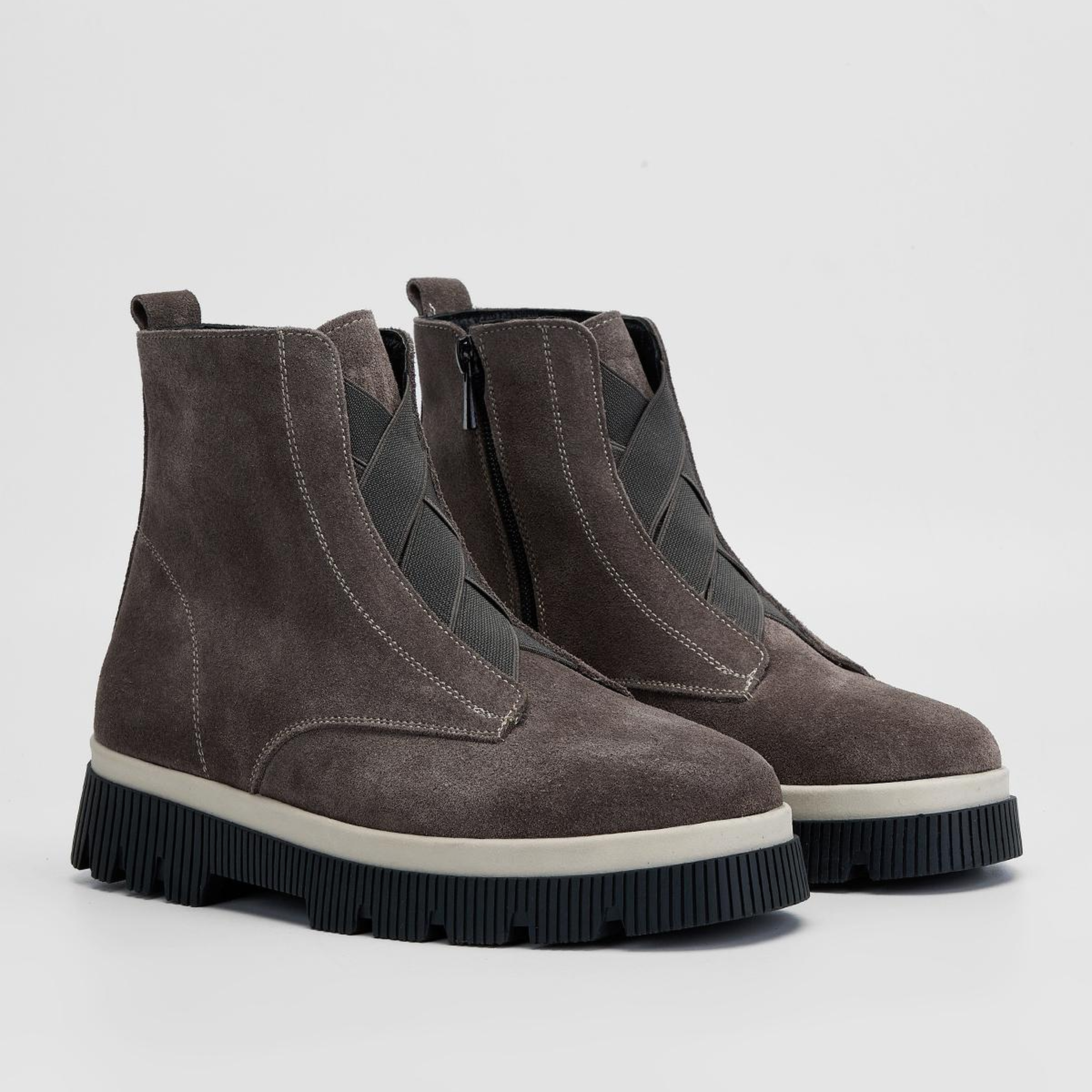 Valmenti Kadın Hakiki Deri Vizon Süet Düz Bot