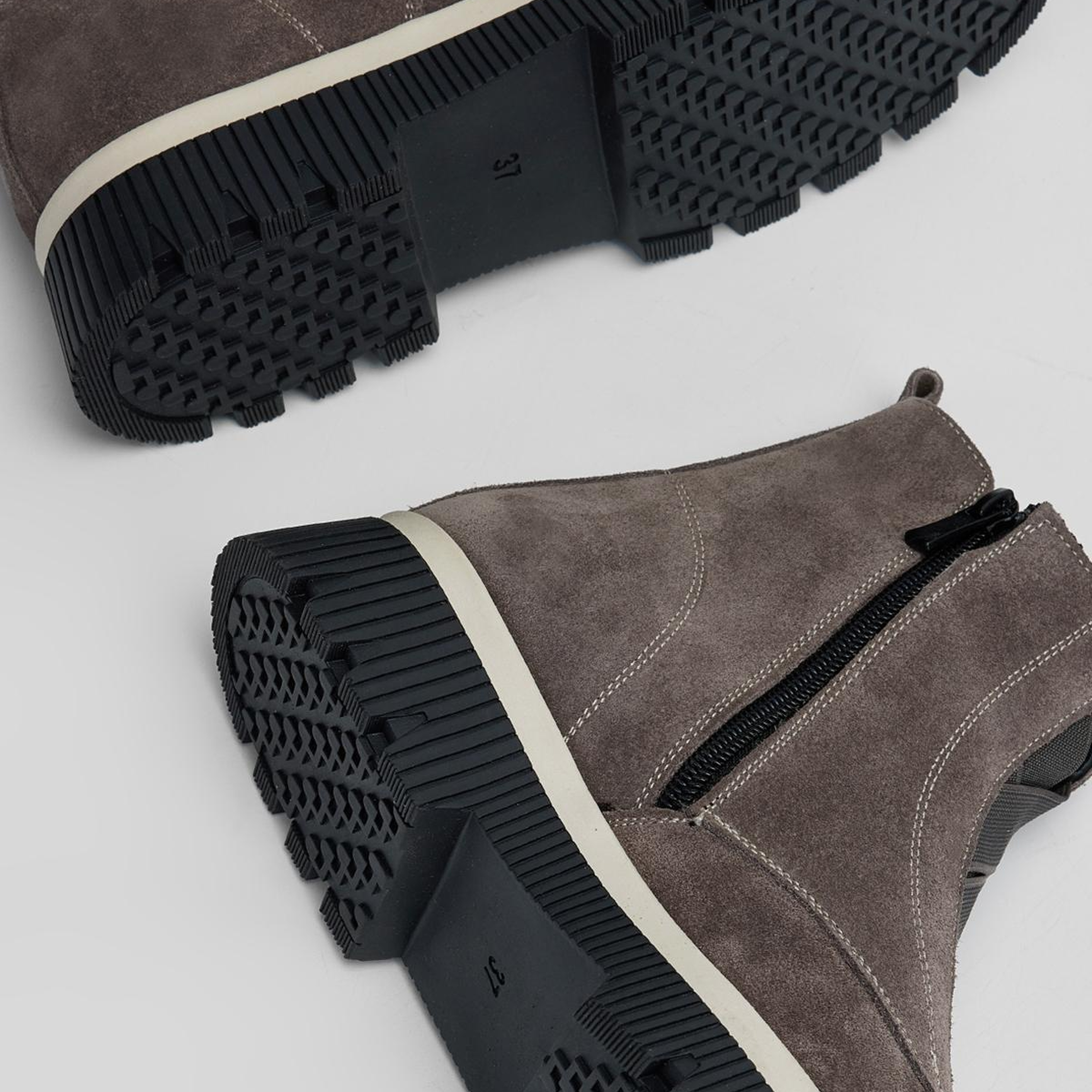 Valmenti Kadın Hakiki Deri Vizon Süet Düz Bot