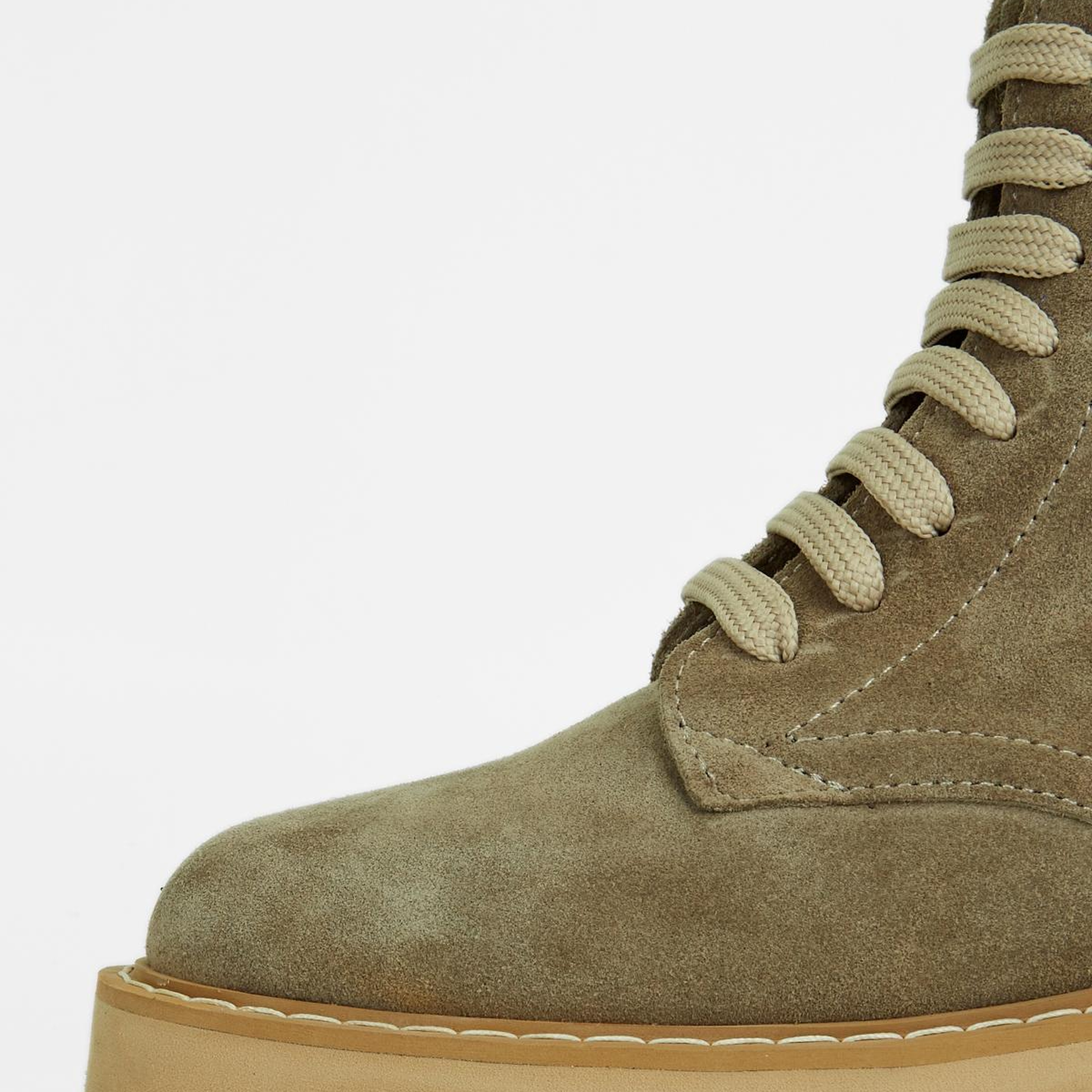 Valmenti Kadın Hakiki Deri Bej Süet Düz Bot