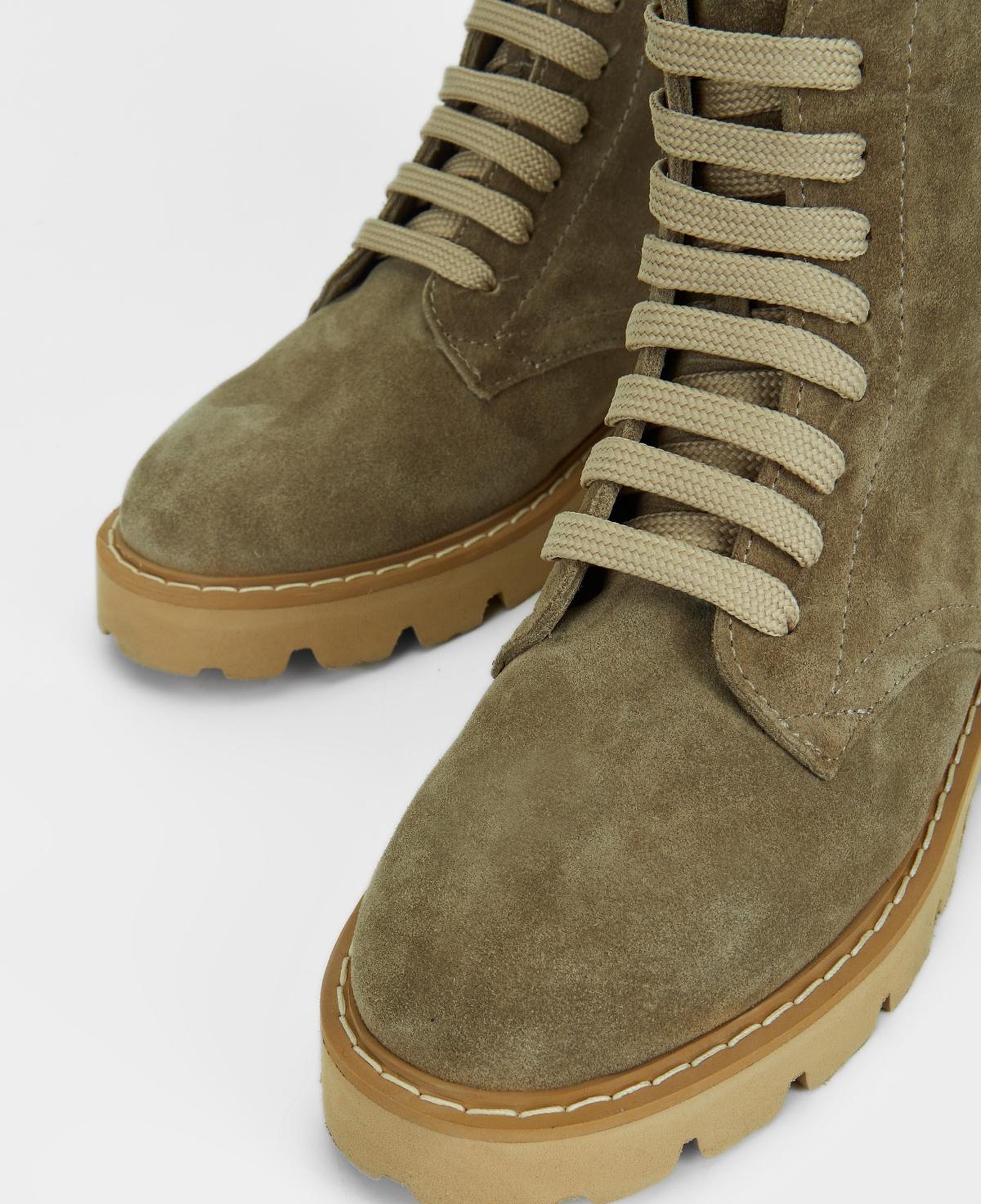 Valmenti Kadın Hakiki Deri Bej Süet Düz Bot