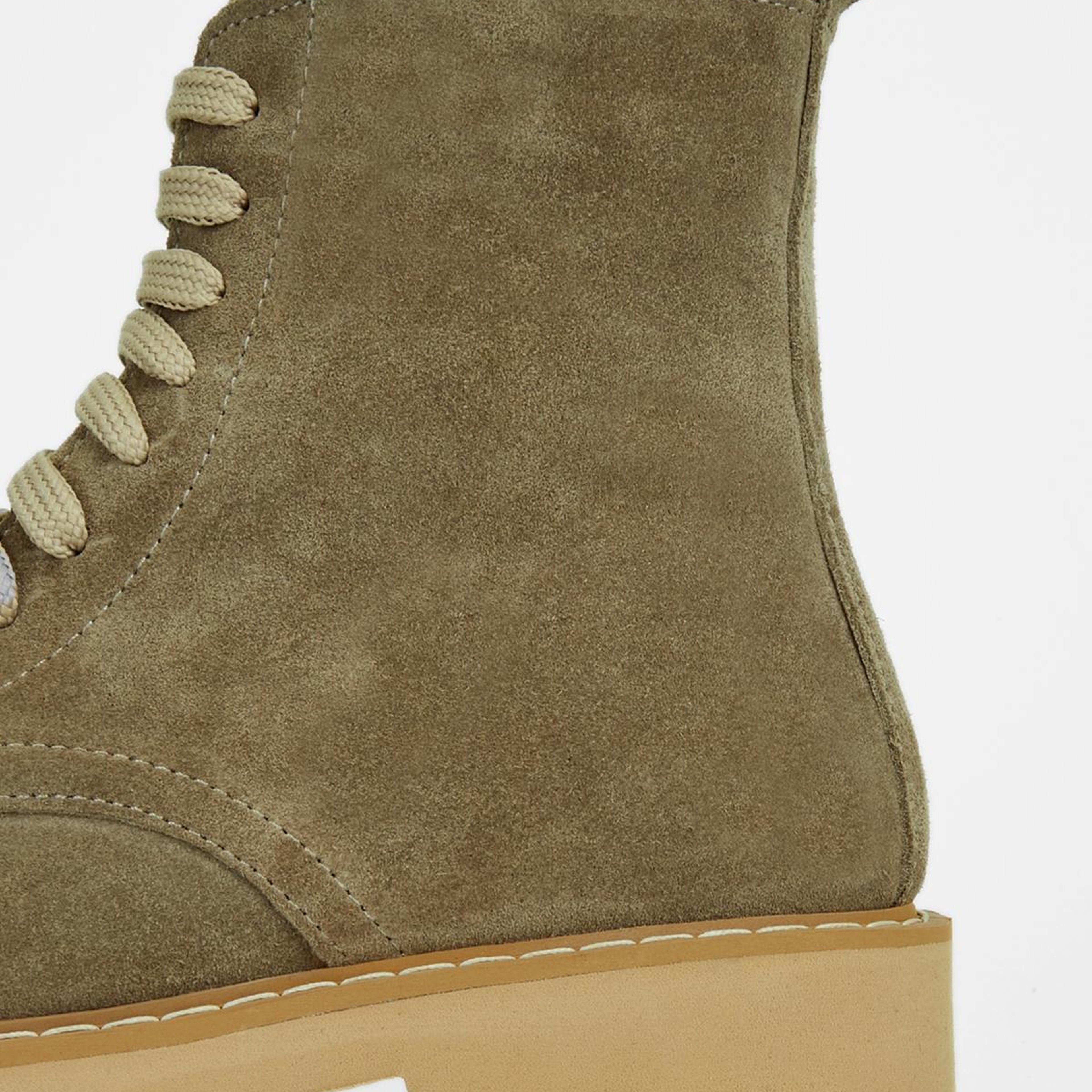 Valmenti Kadın Hakiki Deri Bej Süet Düz Bot