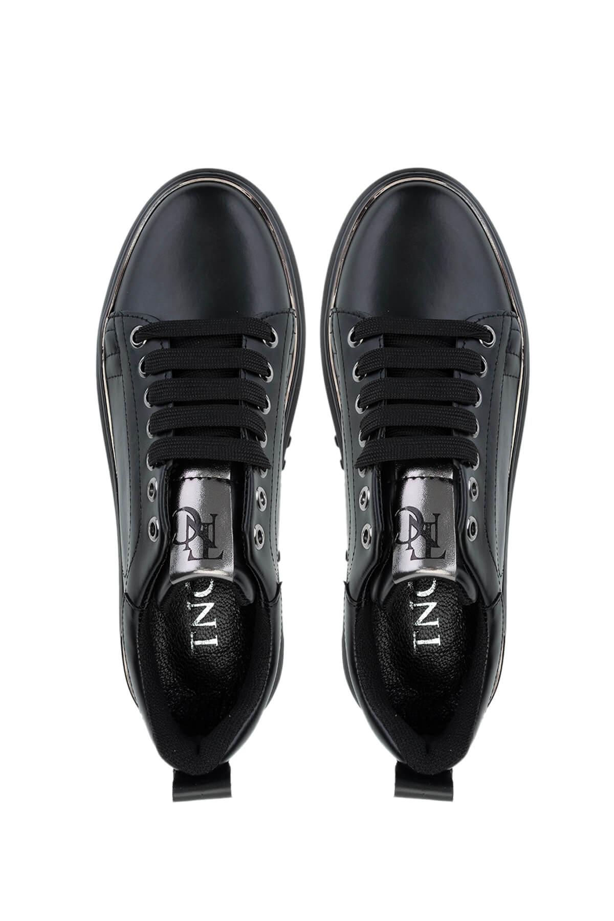 Tamer Tanca Kadın Vegan Siyah Sneakers & Spor Ayakkabı