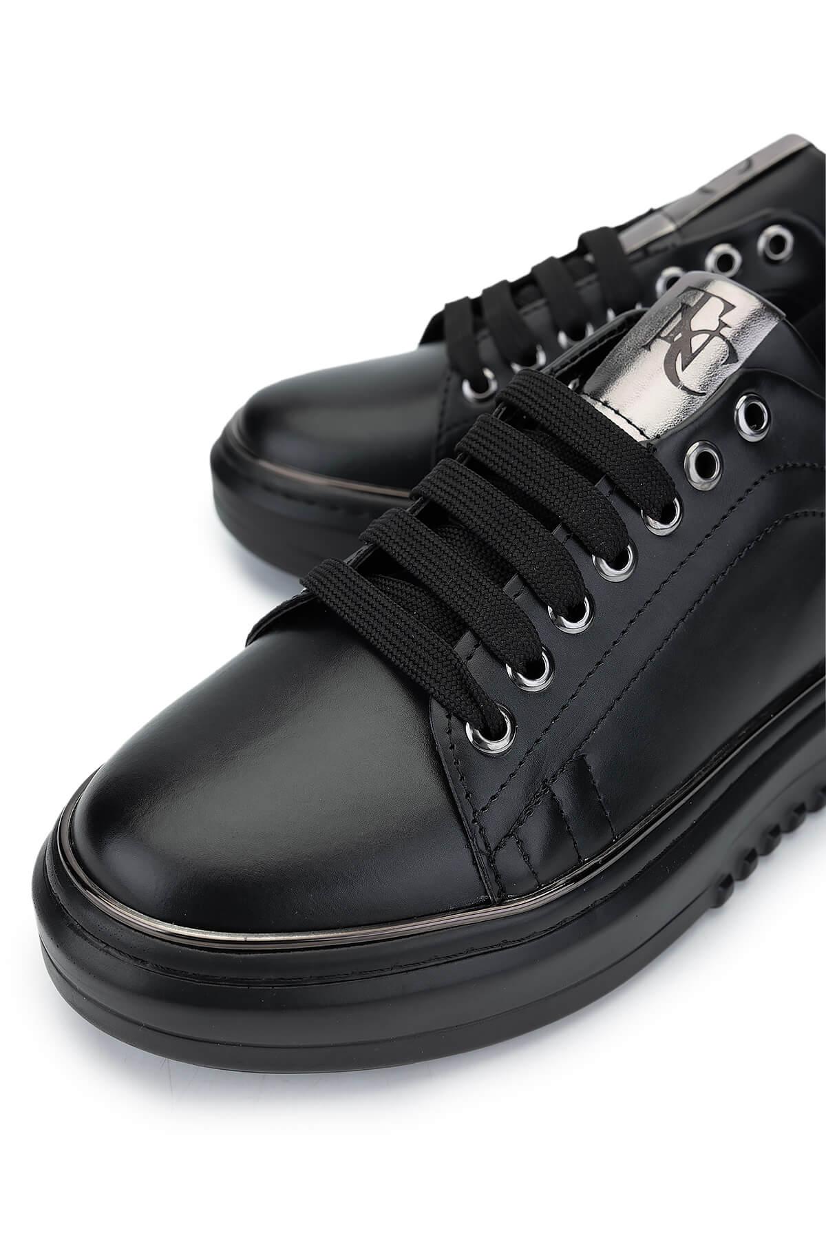 Tamer Tanca Kadın Vegan Siyah Sneakers & Spor Ayakkabı