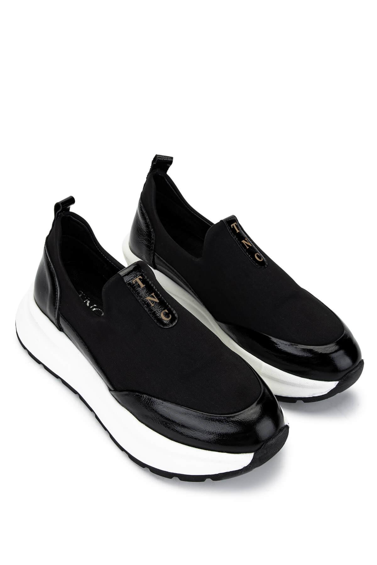 Tamer Tanca Kadın Deri & Tekstil Siyah Sneakers & Spor Ayakkabı