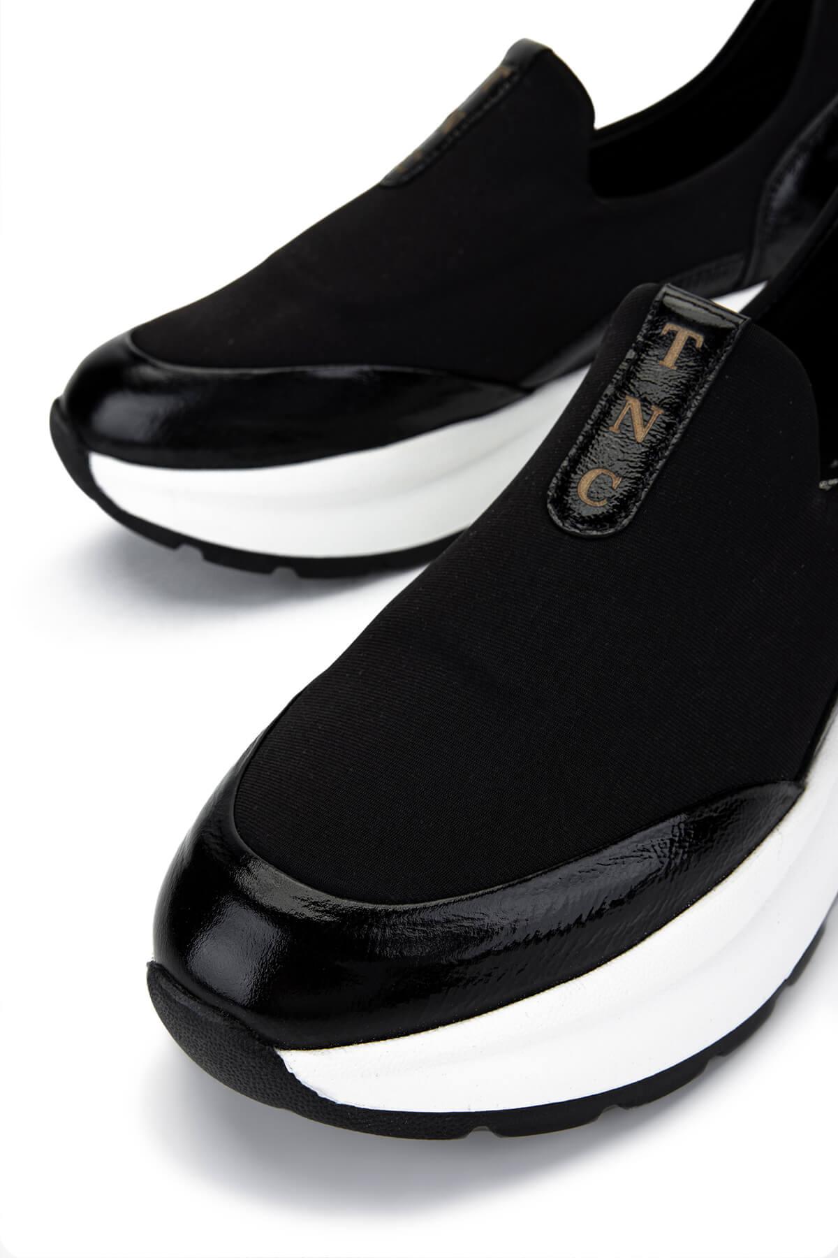 Tamer Tanca Kadın Deri & Tekstil Siyah Sneakers & Spor Ayakkabı