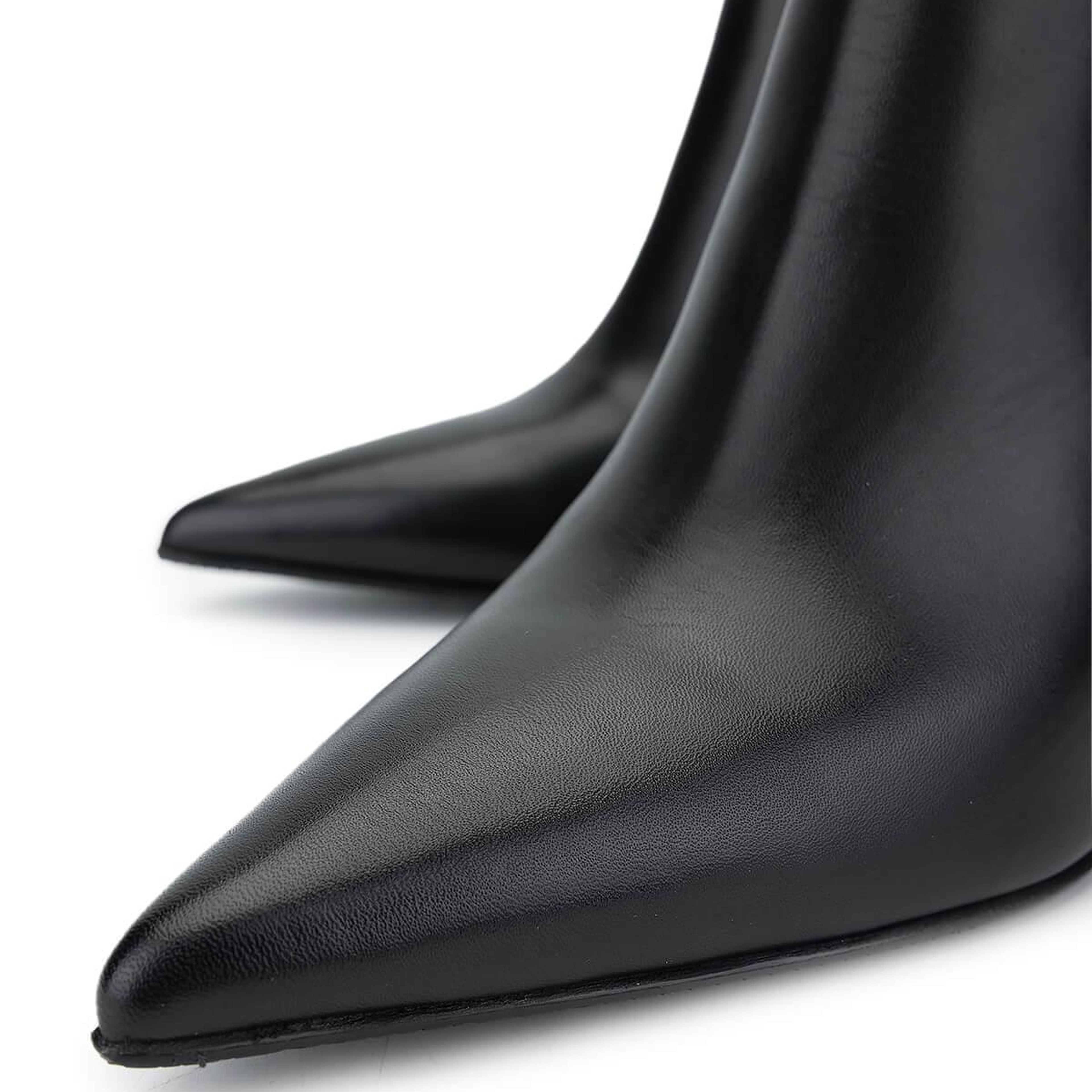 Tamer Tanca Kadın Hakiki Deri Siyah Deri Topuklu Bot