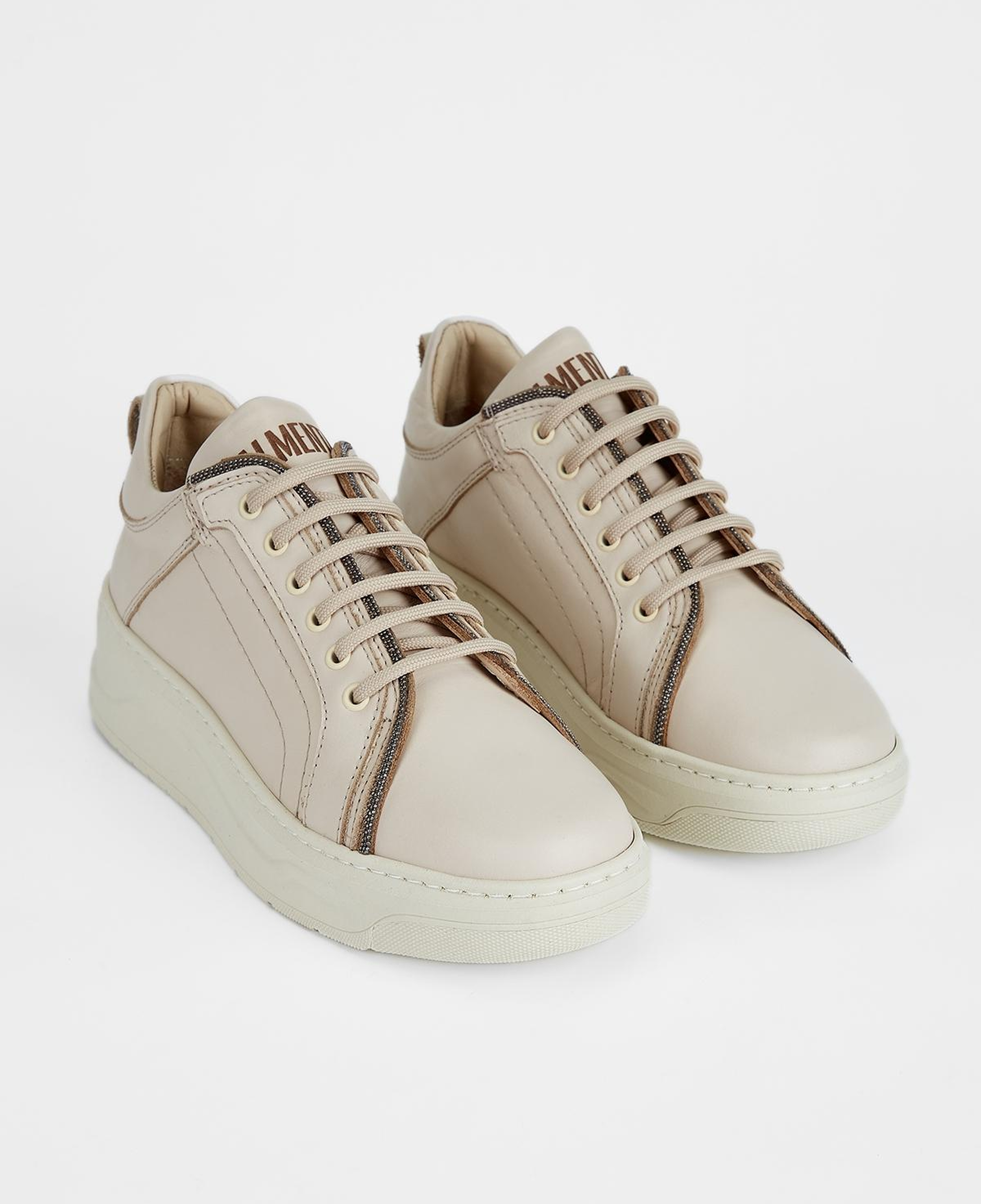 Valmenti Kadın Hakiki Deri Bej Sneakers & Spor Ayakkabı