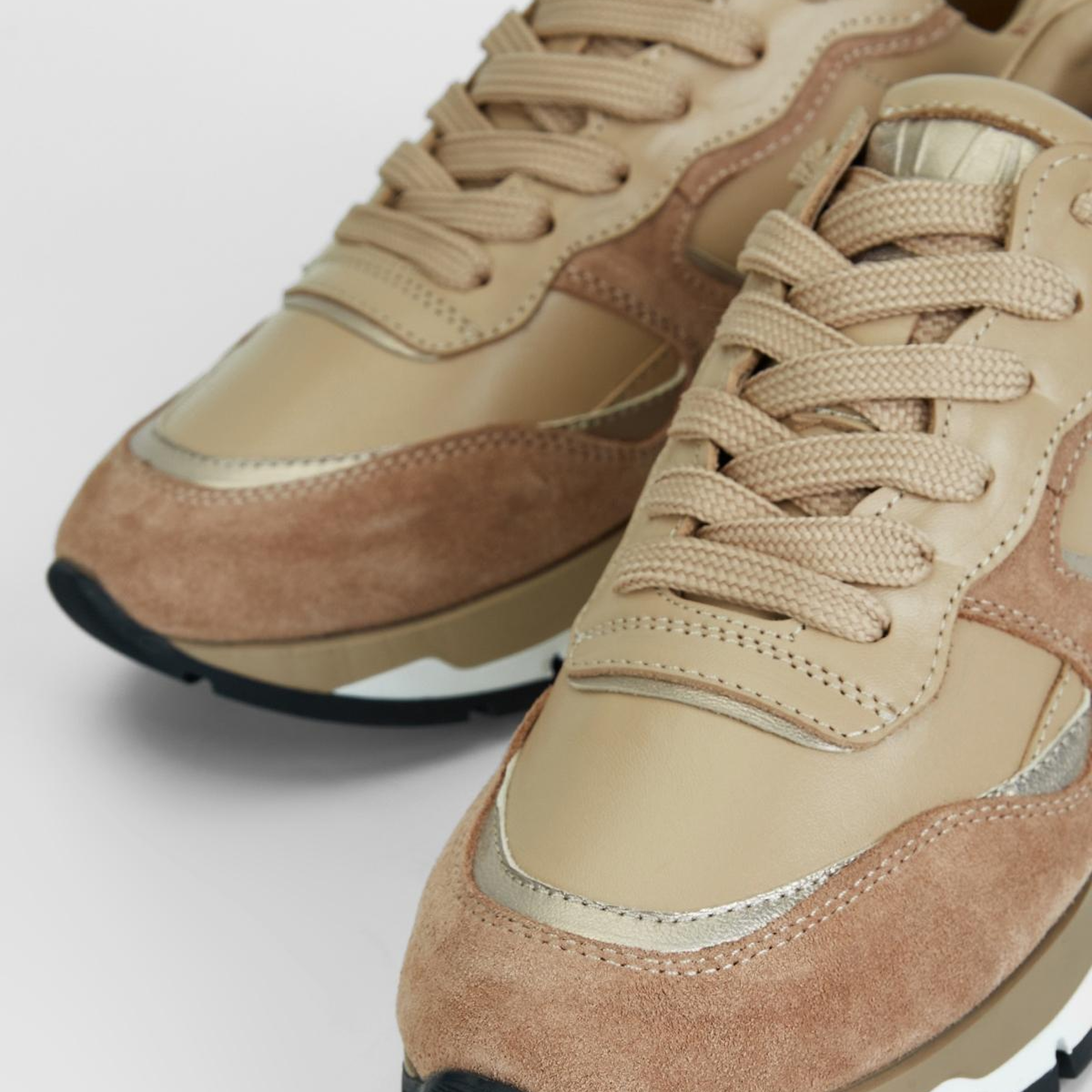 Valmenti Kadın Hakiki Deri Bej Sneakers & Spor Ayakkabı