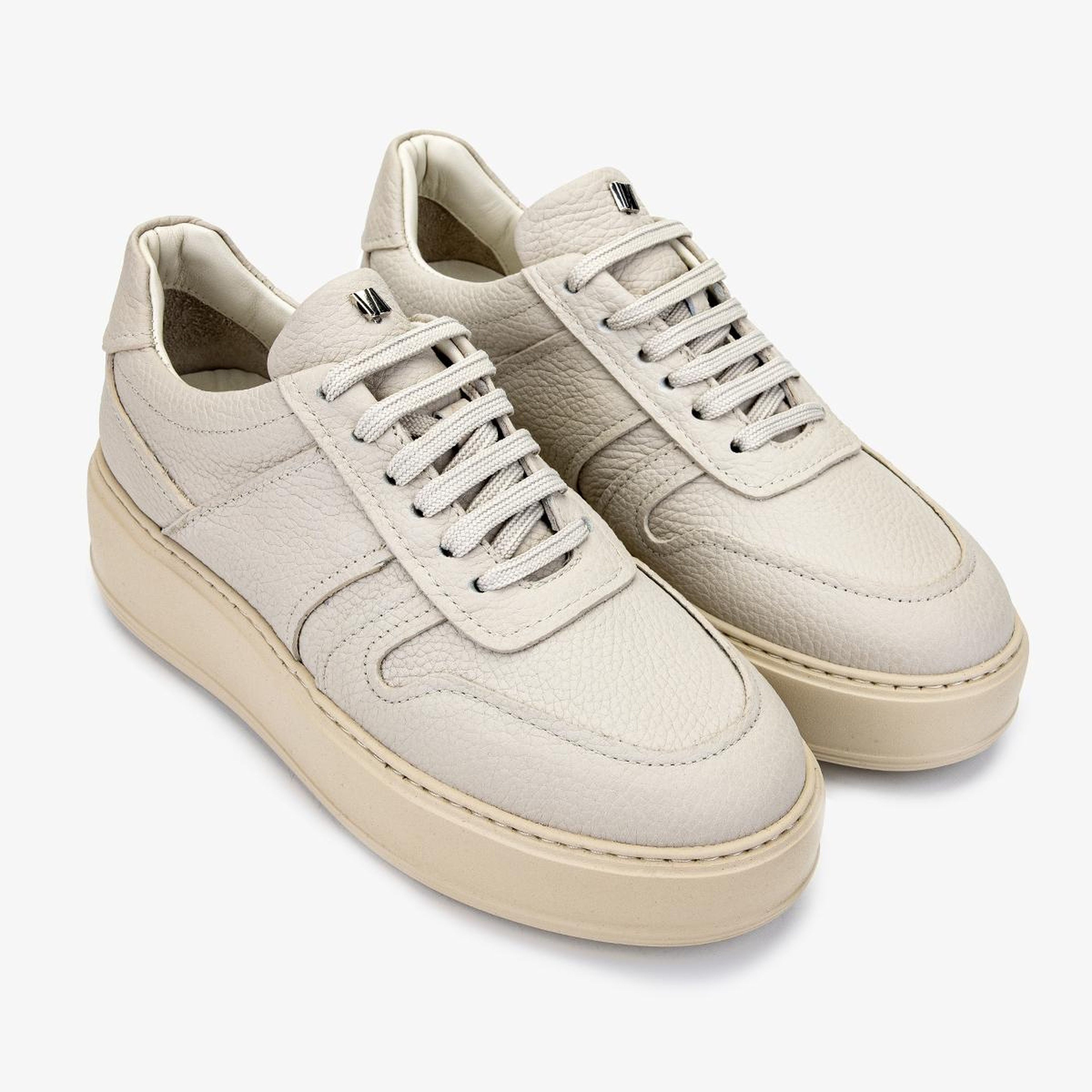 Valmenti Kadın Hakiki Deri Bej Floter Sneakers & Spor Ayakkabı