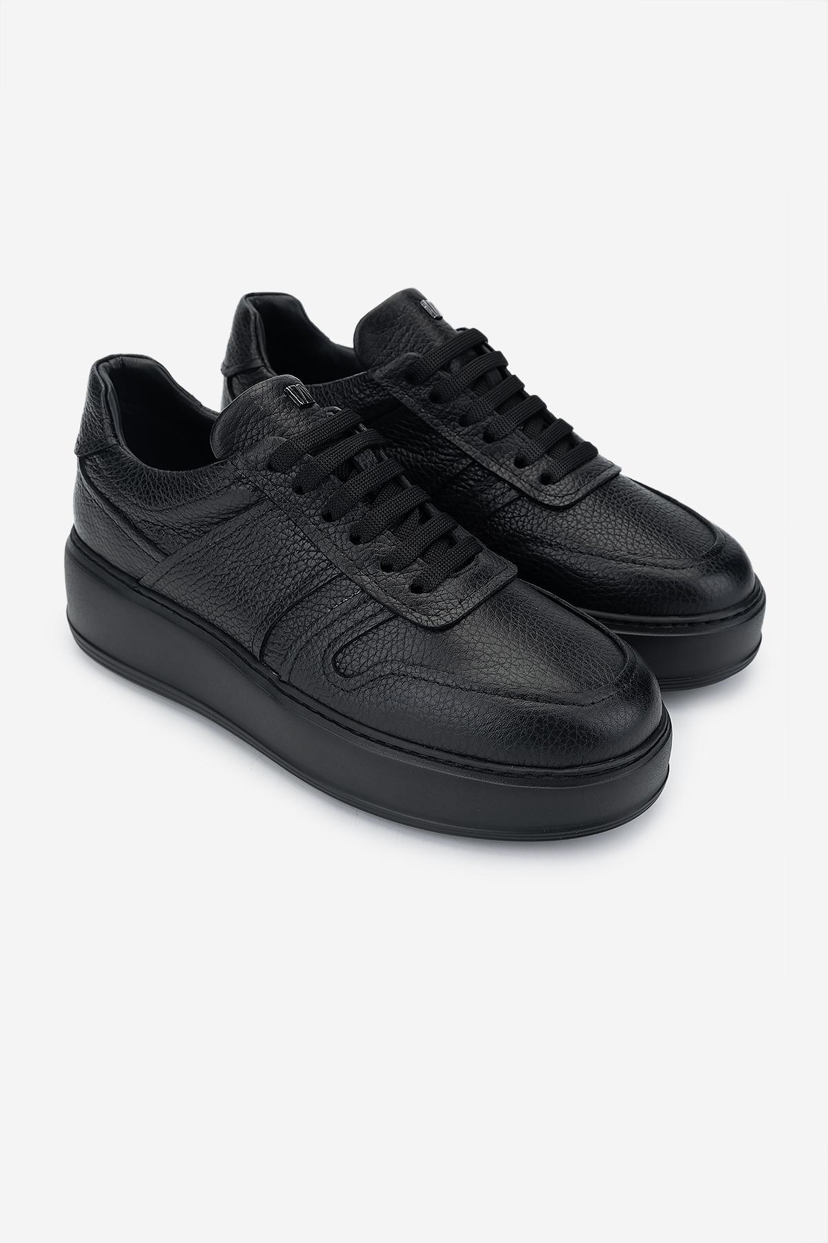 Valmenti Kadın Hakiki Deri Siyah Floter Sneakers & Spor Ayakkabı