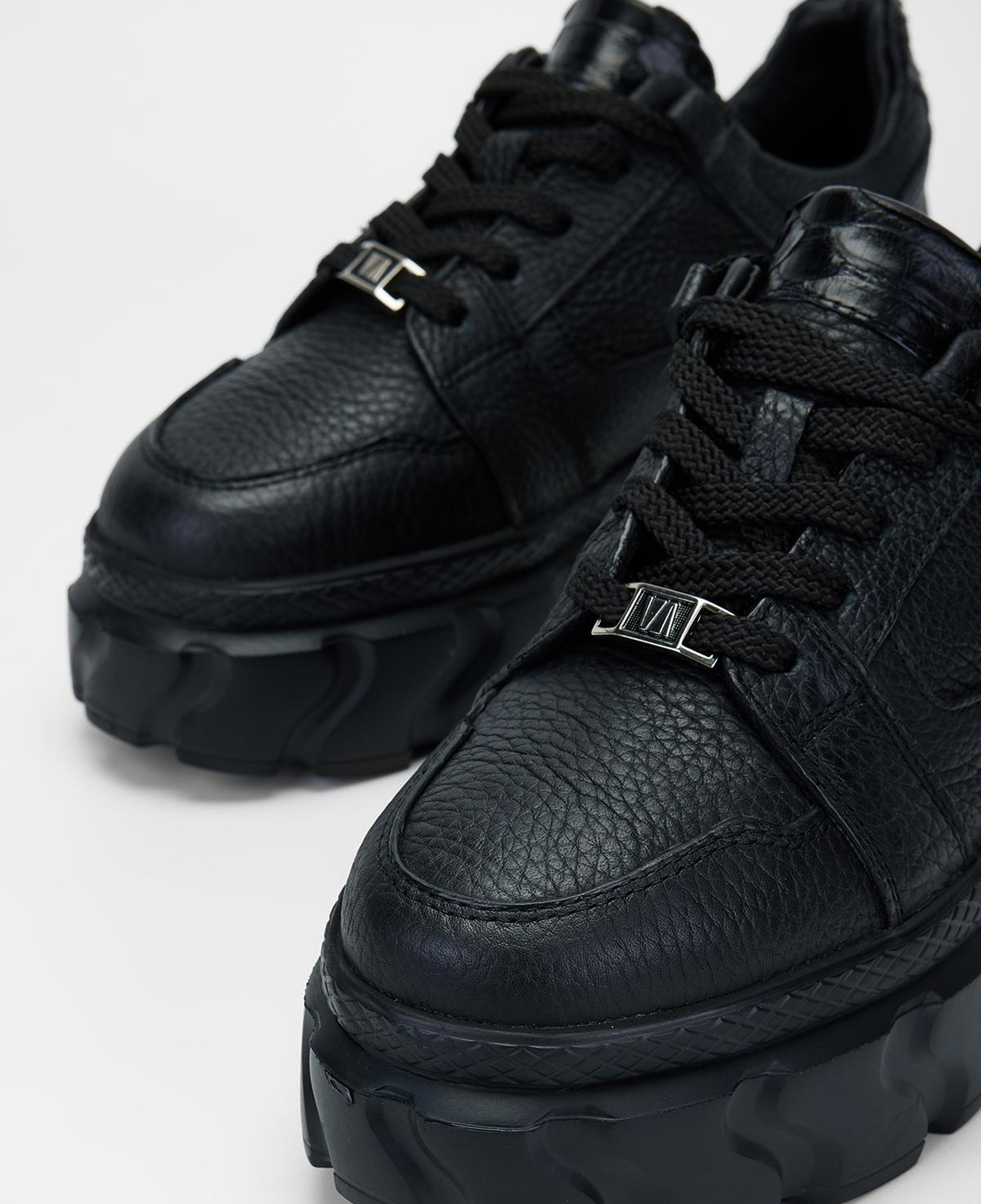 Valmenti Kadın Hakiki Deri Siyah Floter Sneakers & Spor Ayakkabı