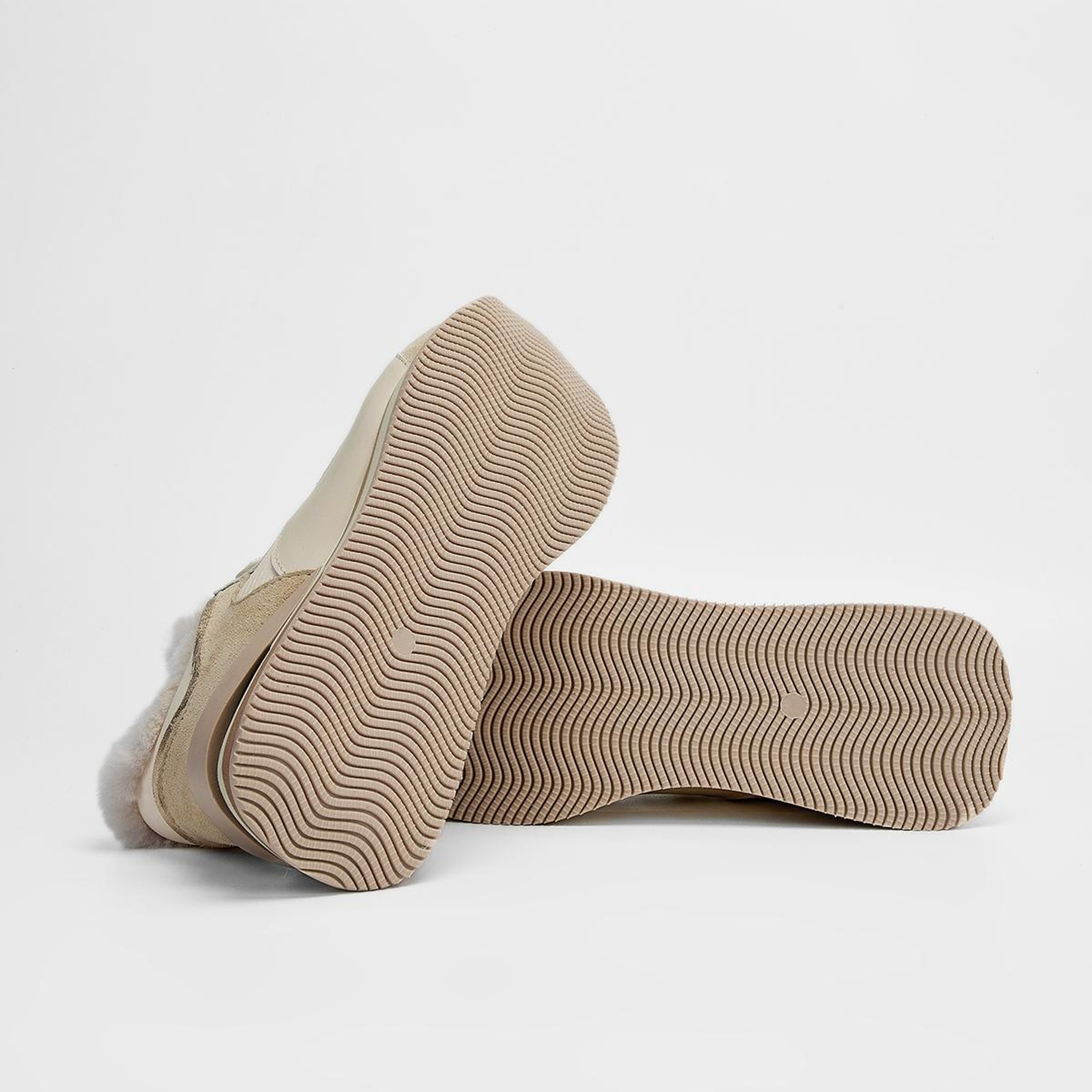 Valmenti Kadın Hakiki Deri Bej Floter Sneakers & Spor Ayakkabı