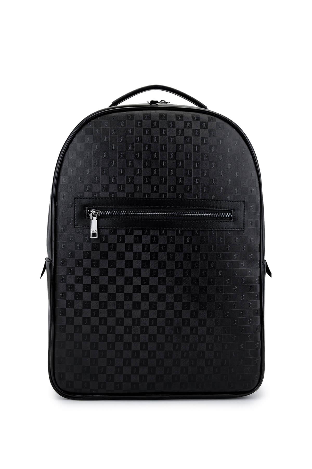 Tamer Tanca Erkek Suni Deri Siyah Sırt Çantası